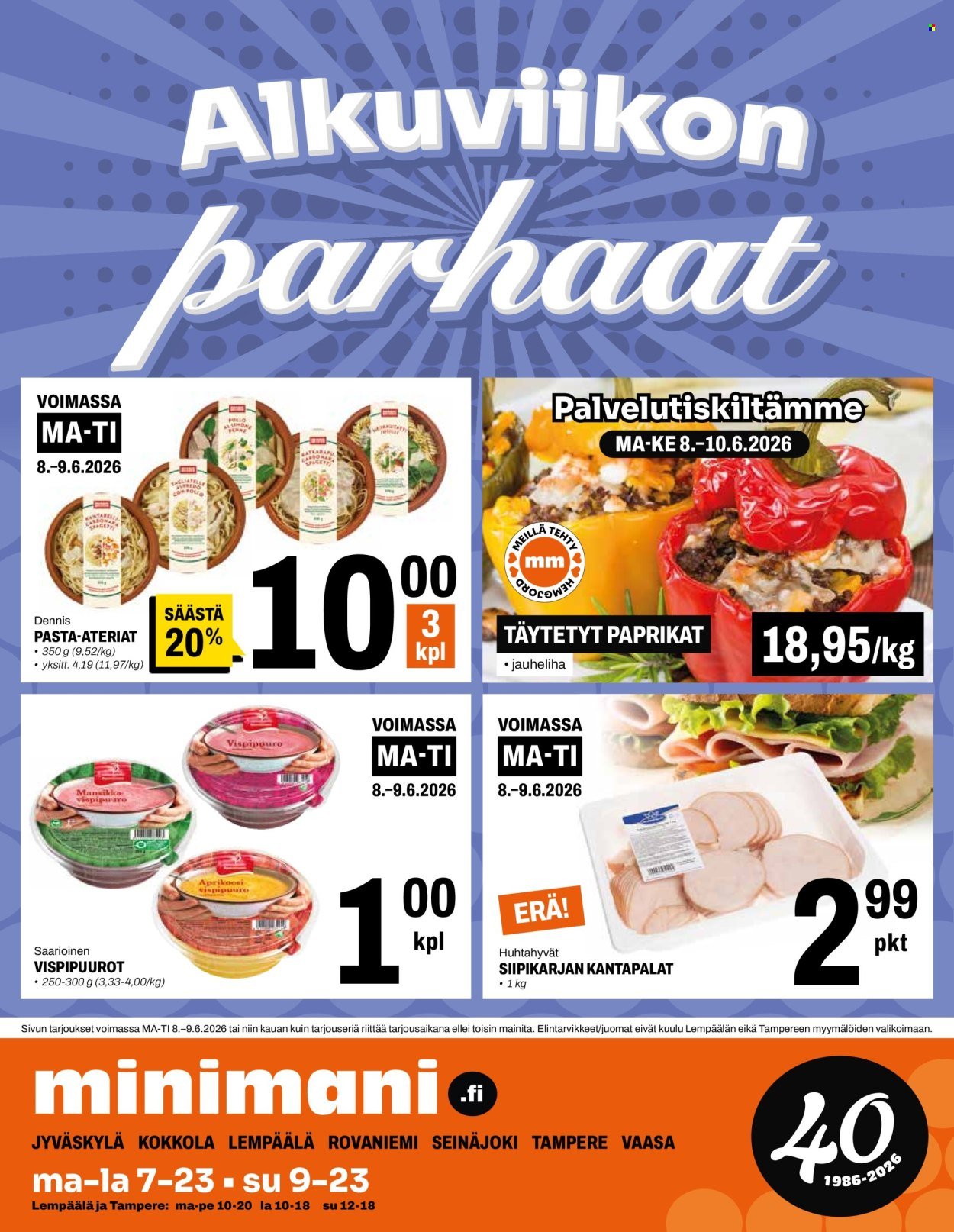 MINIMANI tarjoukset - Alkaen KE 3.6.2026