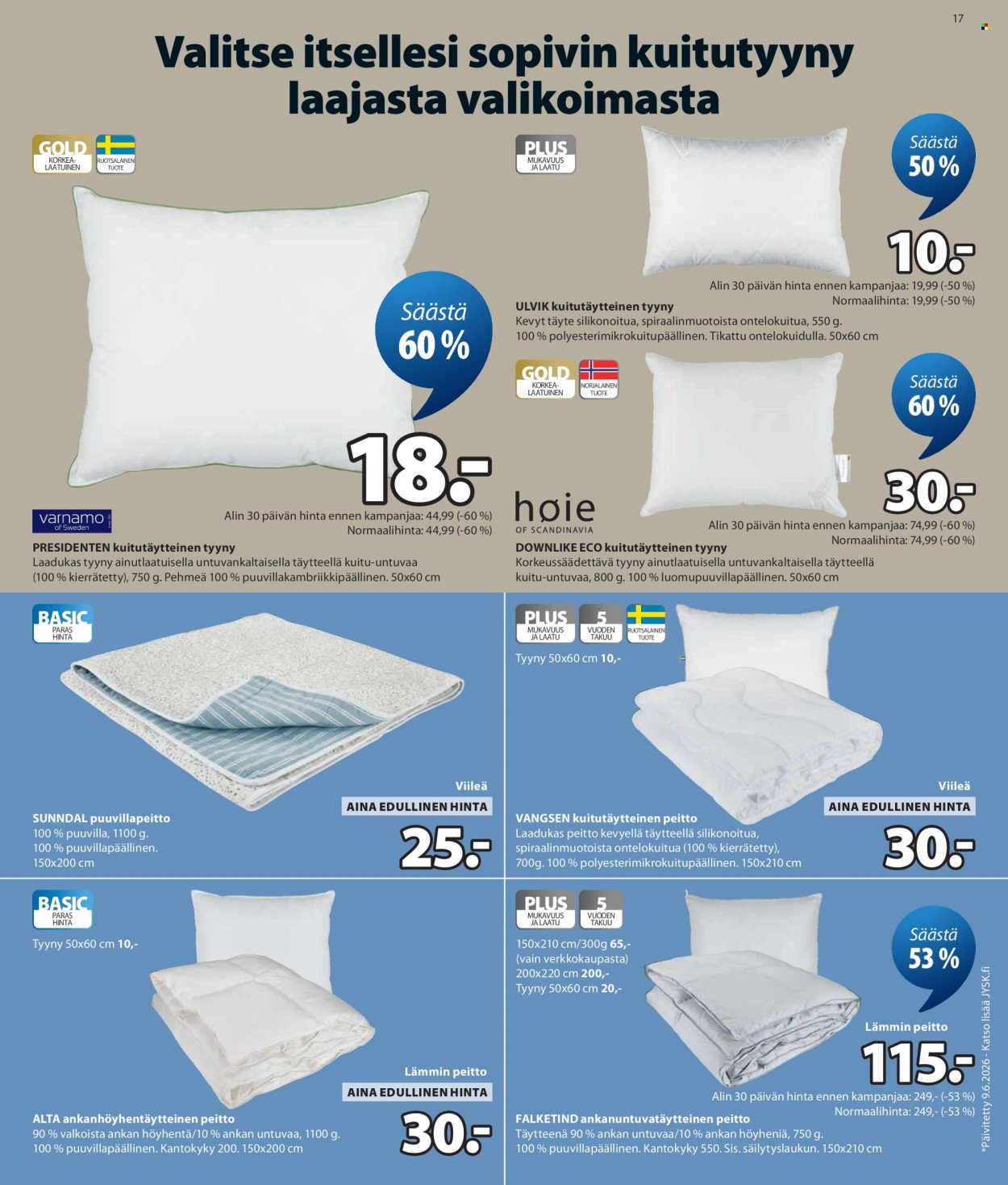 JYSK tarjoukset - Viikon tarjoukset