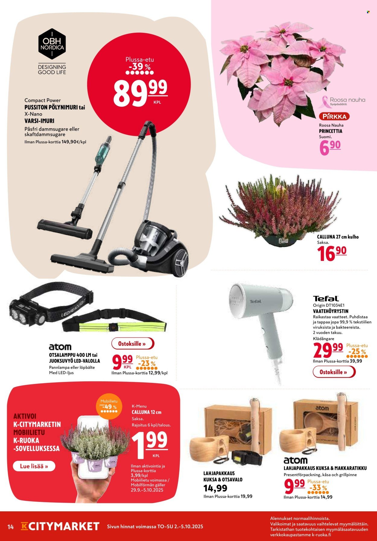 K-CITYMARKET tarjoukset - Alkaen TO 2.10.2025 (2025-10-02 - 2025-10-05)
