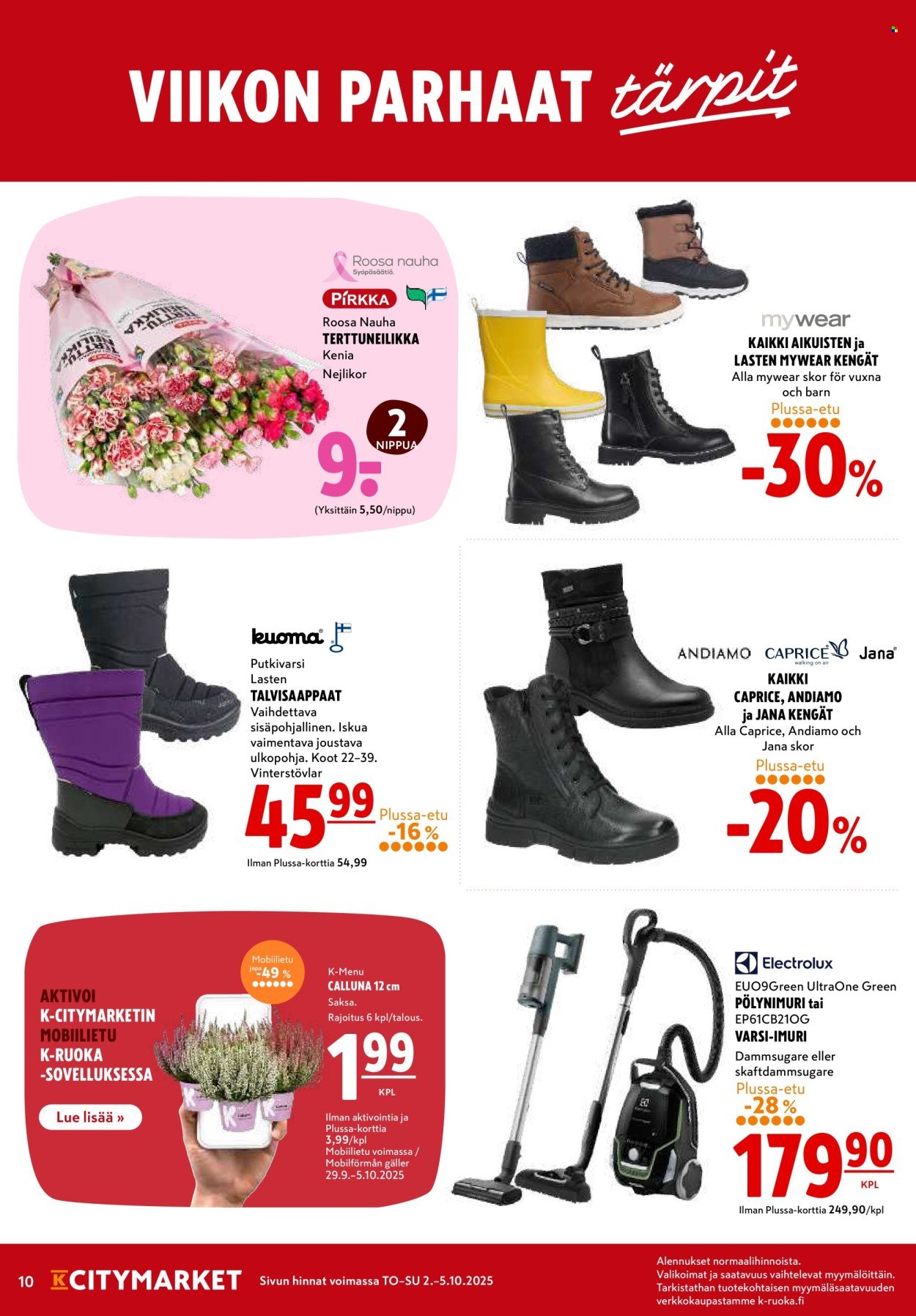 K-CITYMARKET tarjoukset - Alkaen TO 2.10.2025 (2025-10-02 - 2025-10-05)