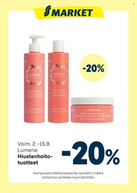 S-MARKET tarjoukset - Lumene hiustenhoitotuottee
