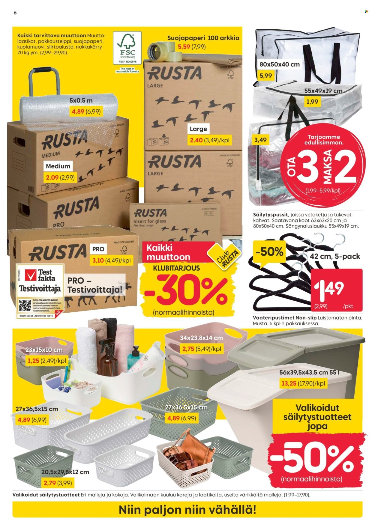 RUSTA tarjoukset - Alkaen MA 20.7.2026
