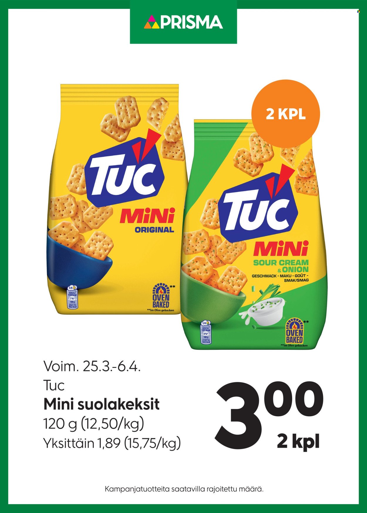 PRISMA tarjoukset - Alkaen KE 25.3.2026