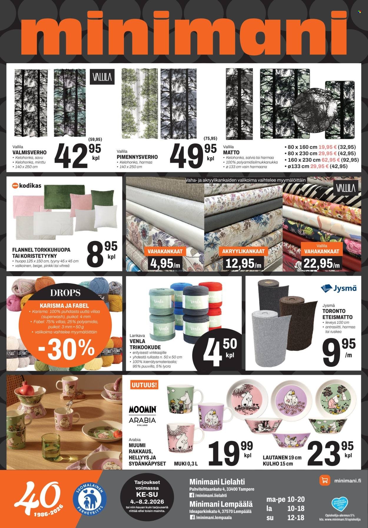 MINIMANI tarjoukset - Alkaen KE 4.2.2026