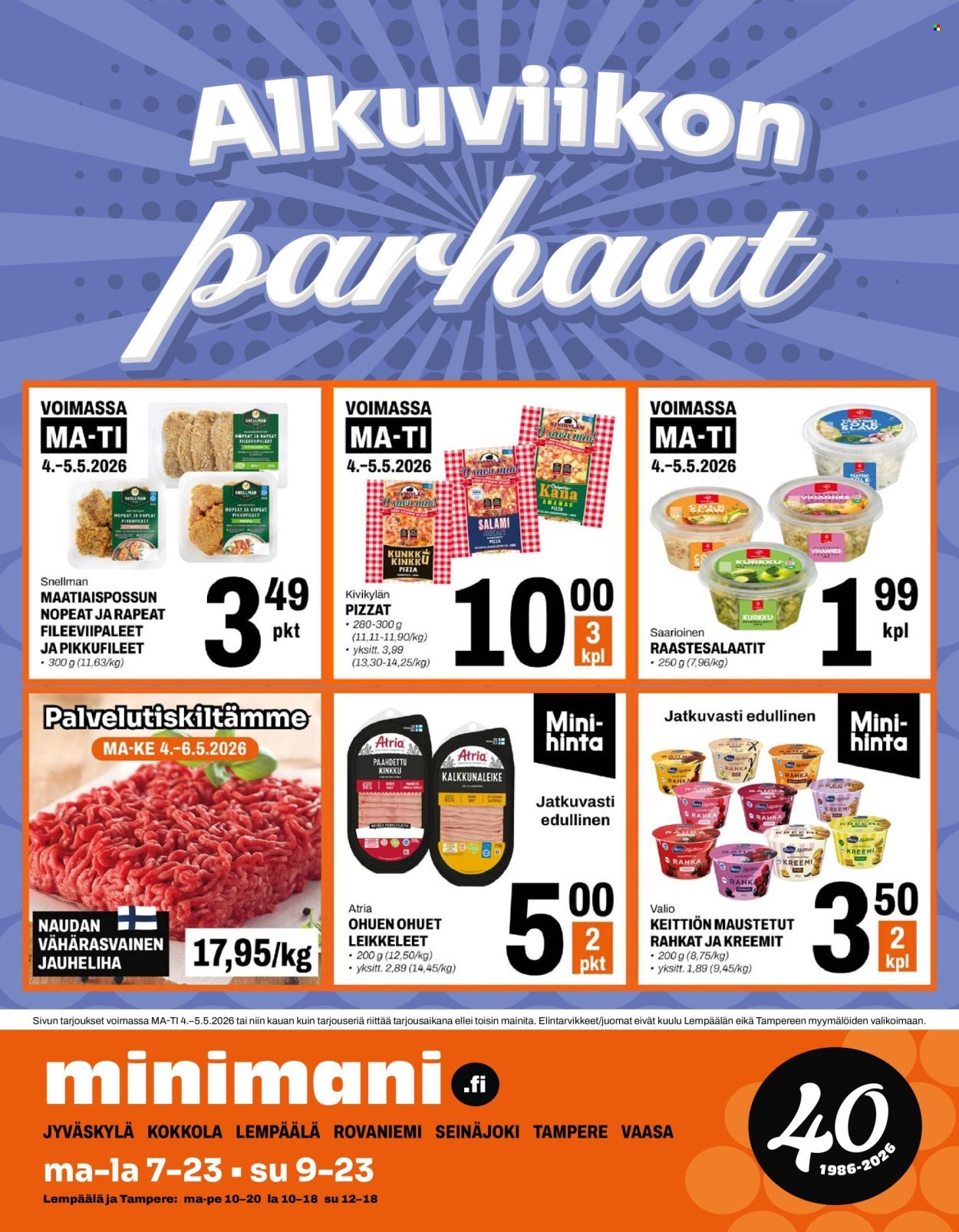 MINIMANI tarjoukset - Alkaen MA 4.5.2026