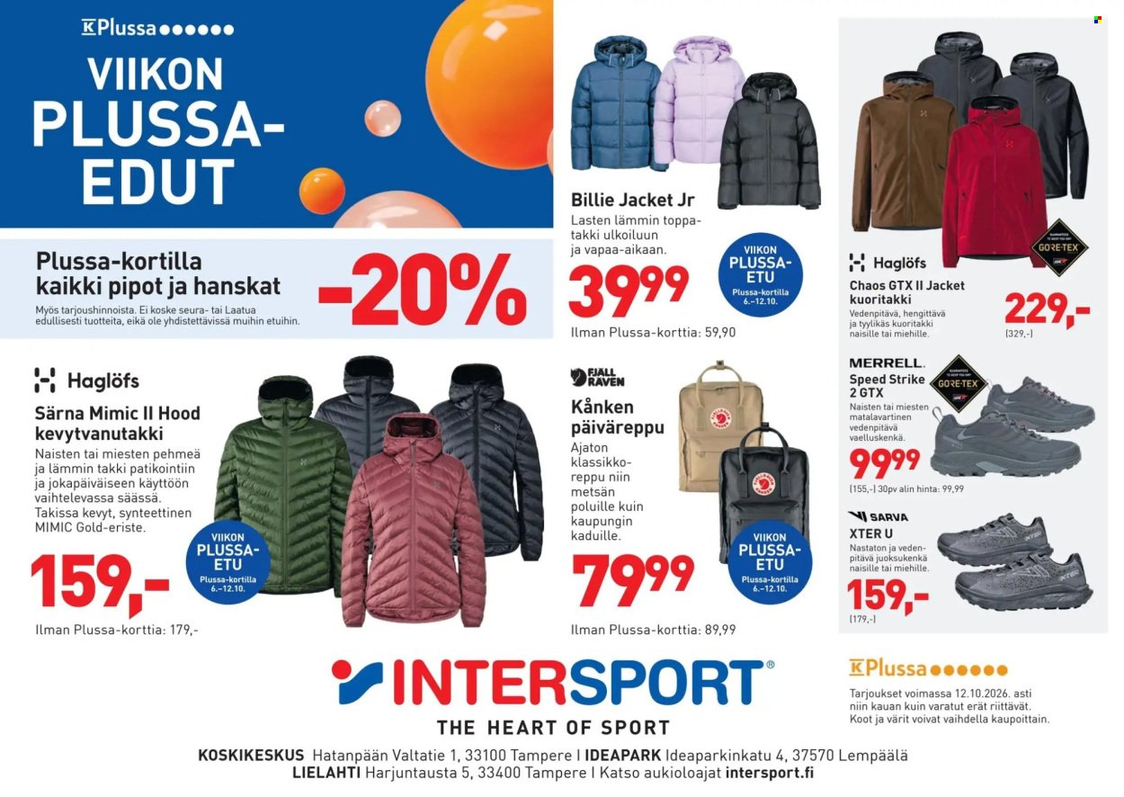 INTERSPORT tarjoukset - Aamulehti