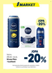 S-MARKET tarjoukset - Nivea men (2025-10-29 - 2025-11-11)