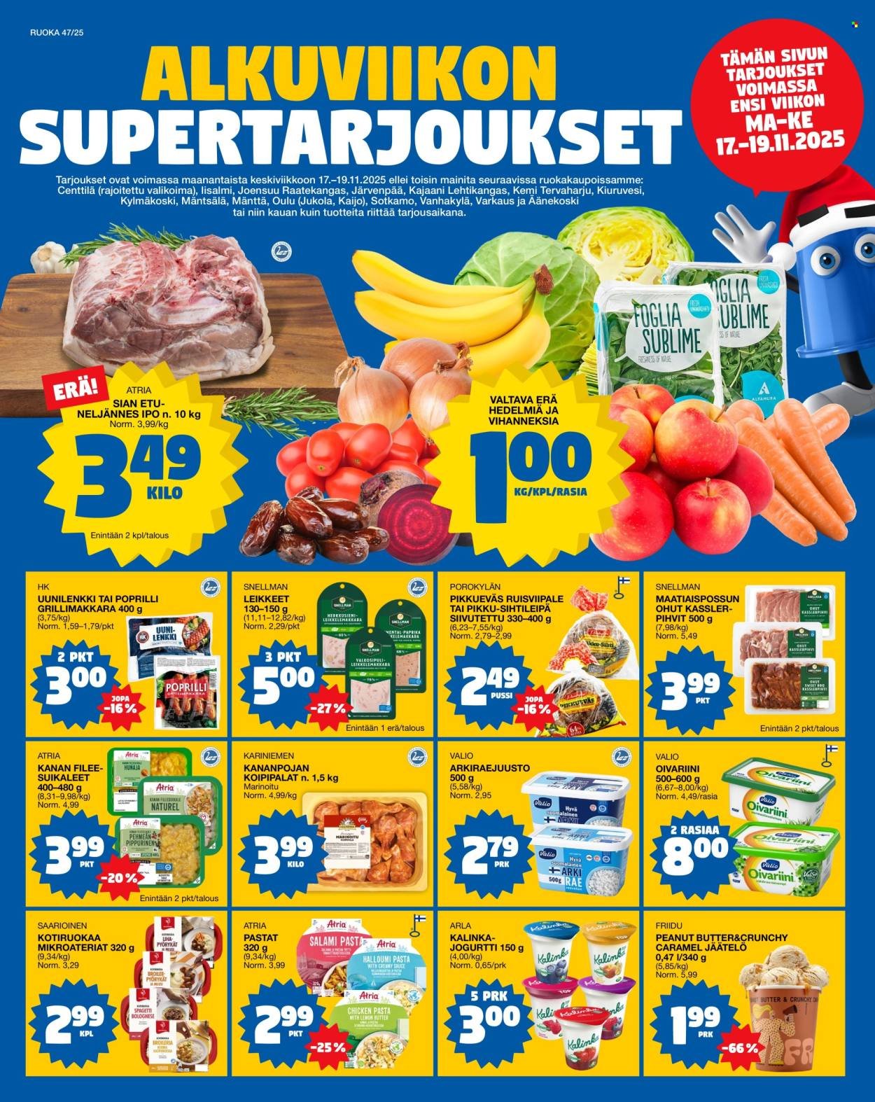 TOKMANNI tarjoukset - Ruokasanomat (2025-11-17 - 2025-11-19)