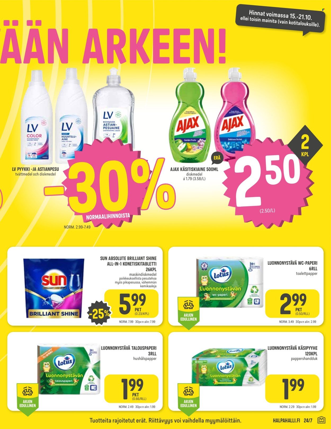 HALPAHALLI tarjoukset - Uusin tarjouslehtemme (2025-10-15 - 2025-10-21)