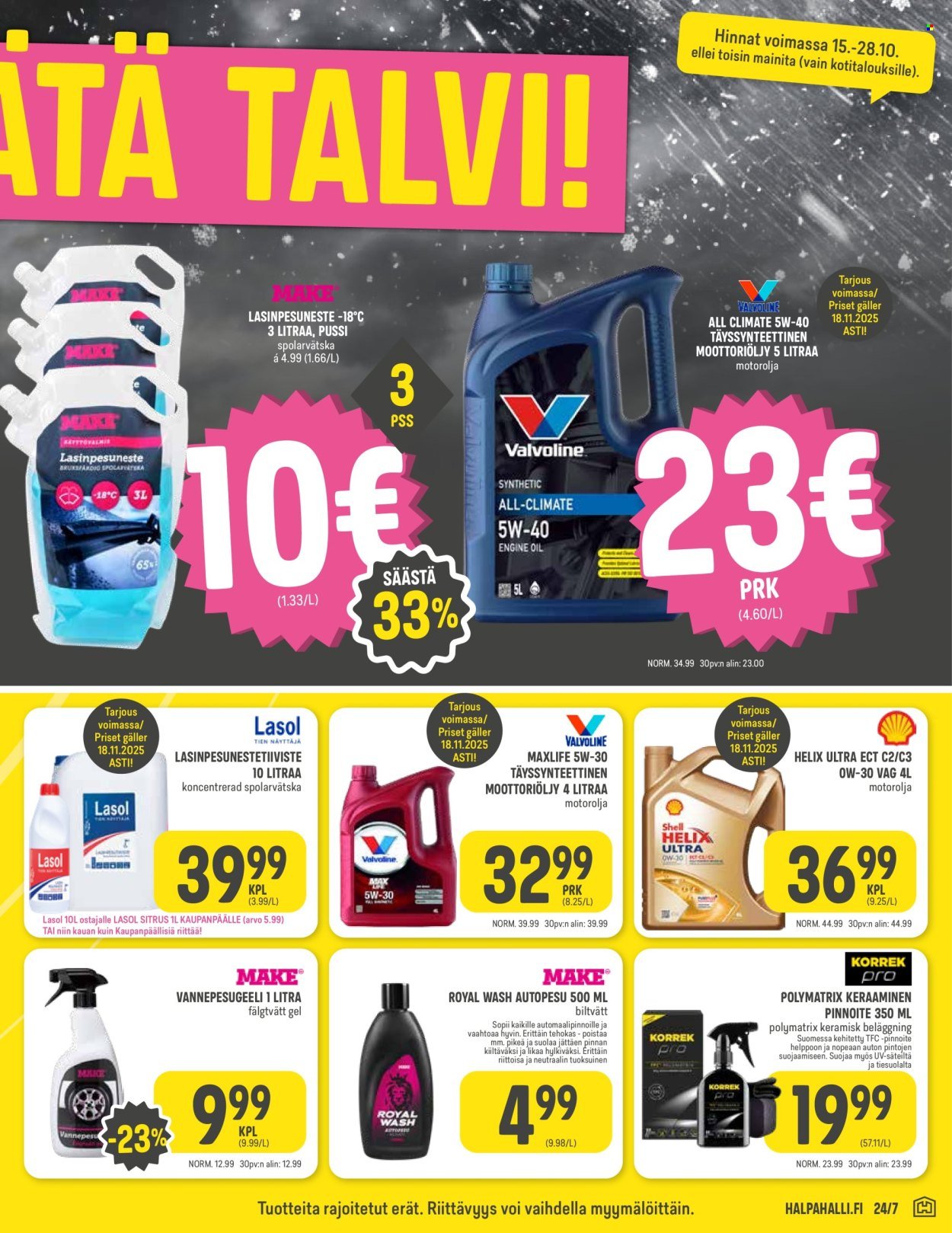 HALPAHALLI tarjoukset - Uusin tarjouslehtemme (2025-10-15 - 2025-10-21)