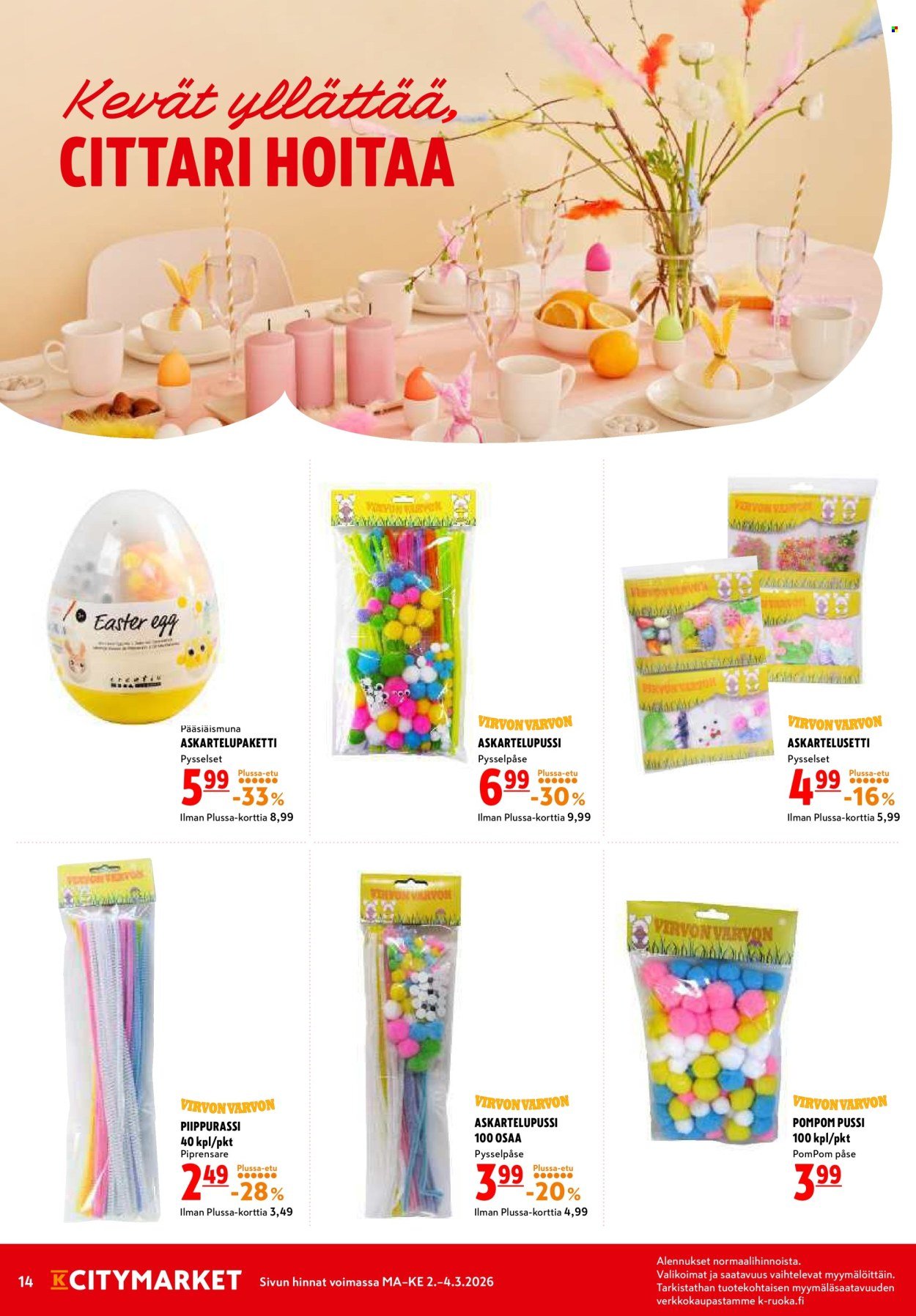 K-CITYMARKET tarjoukset - Alkaen MA 2.3.2026