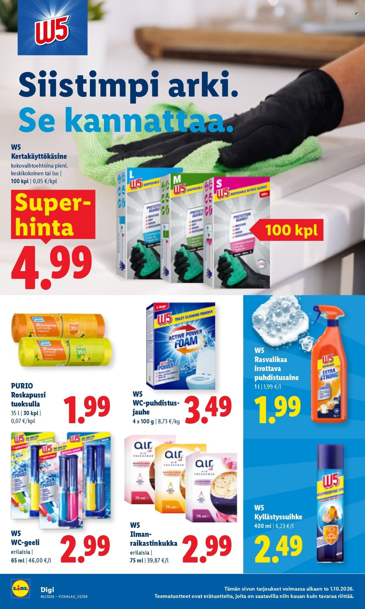 LIDL tarjoukset - Alkaen TO 1.10.2026