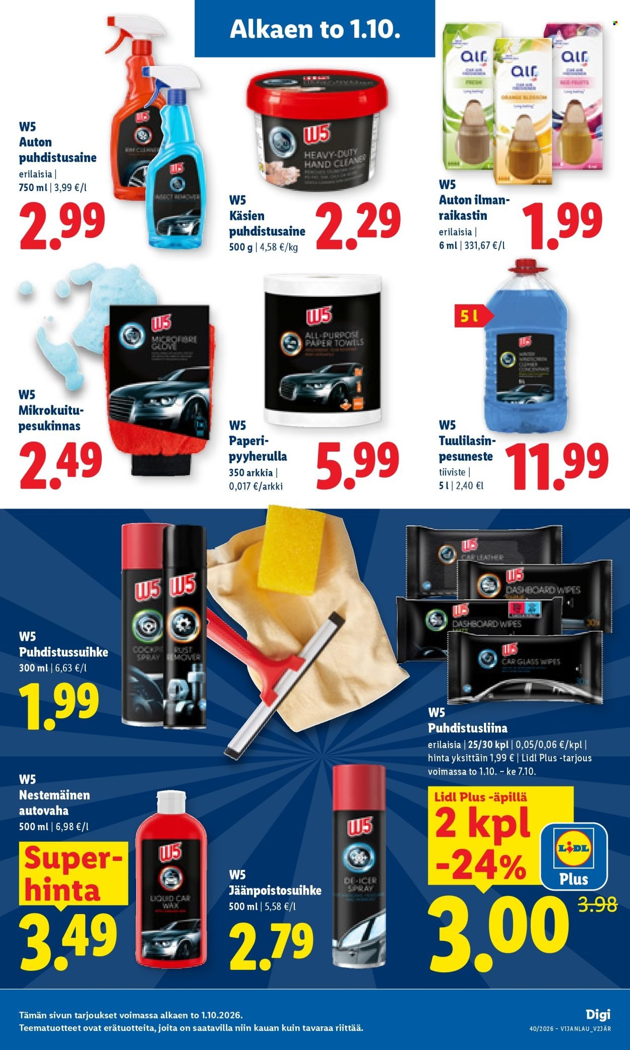 LIDL tarjoukset - Alkaen TO 1.10.2026