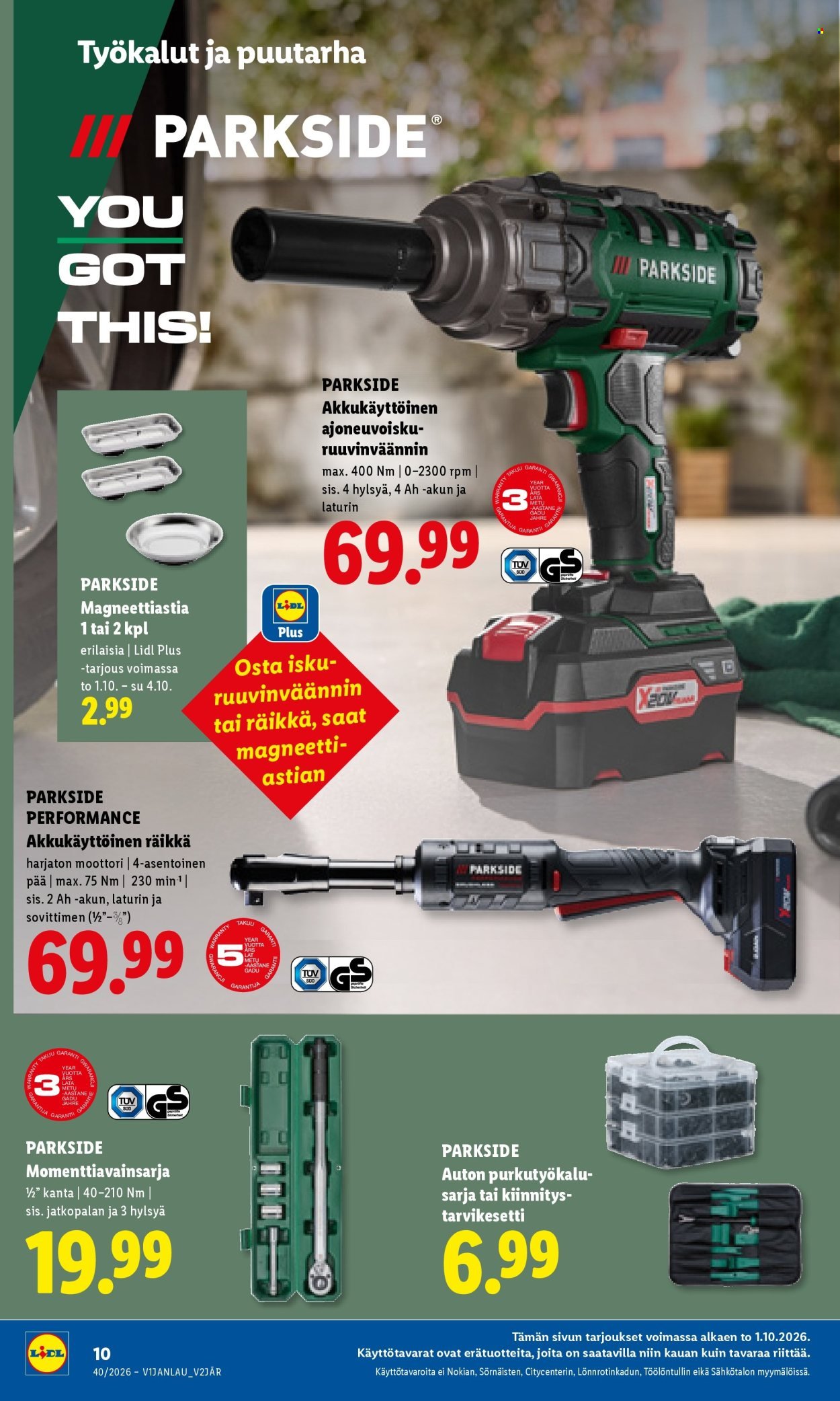 LIDL tarjoukset - Alkaen TO 1.10.2026