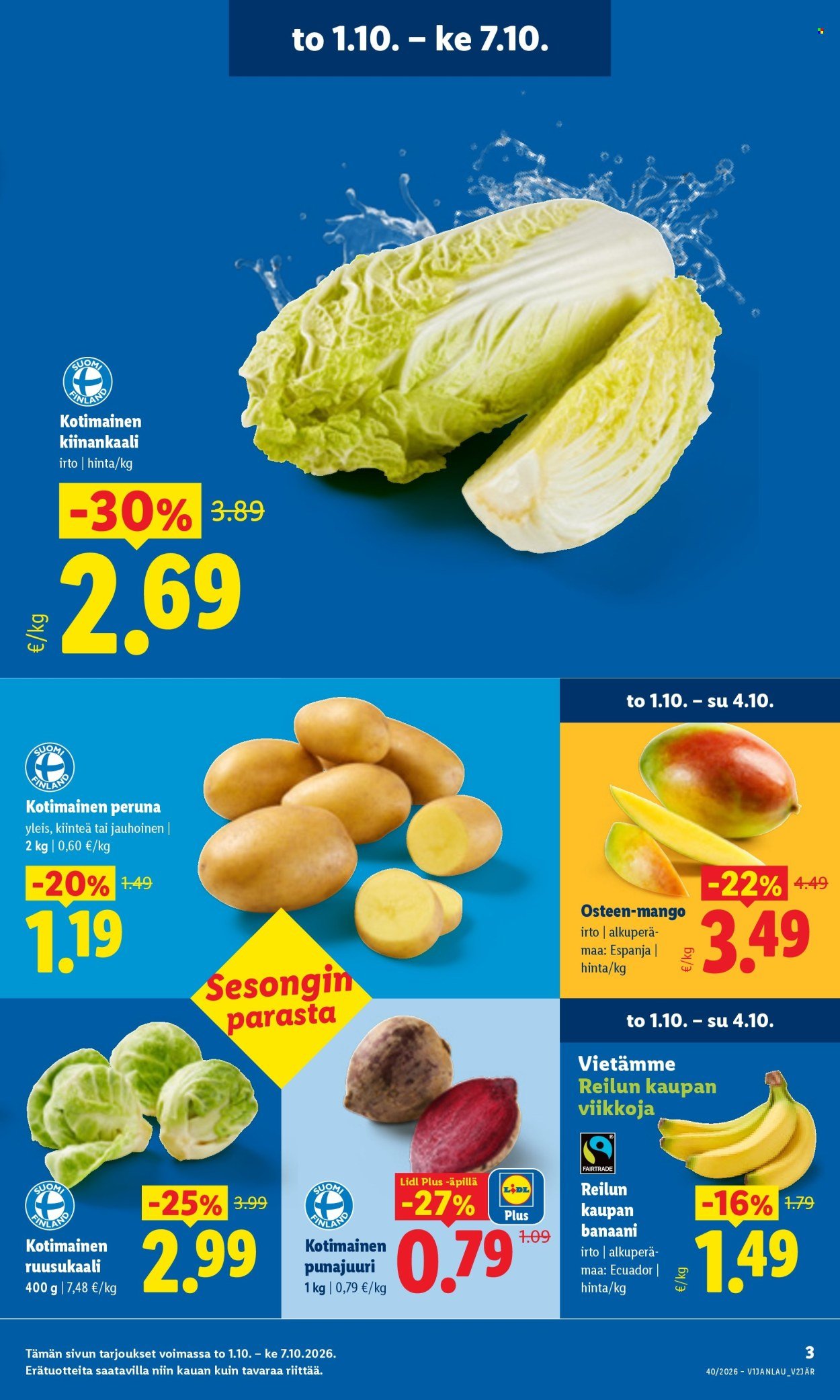 LIDL tarjoukset - Alkaen TO 1.10.2026