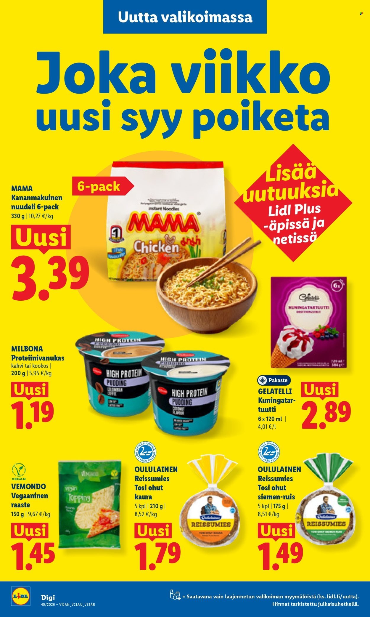 LIDL tarjoukset - Alkaen TO 1.10.2026