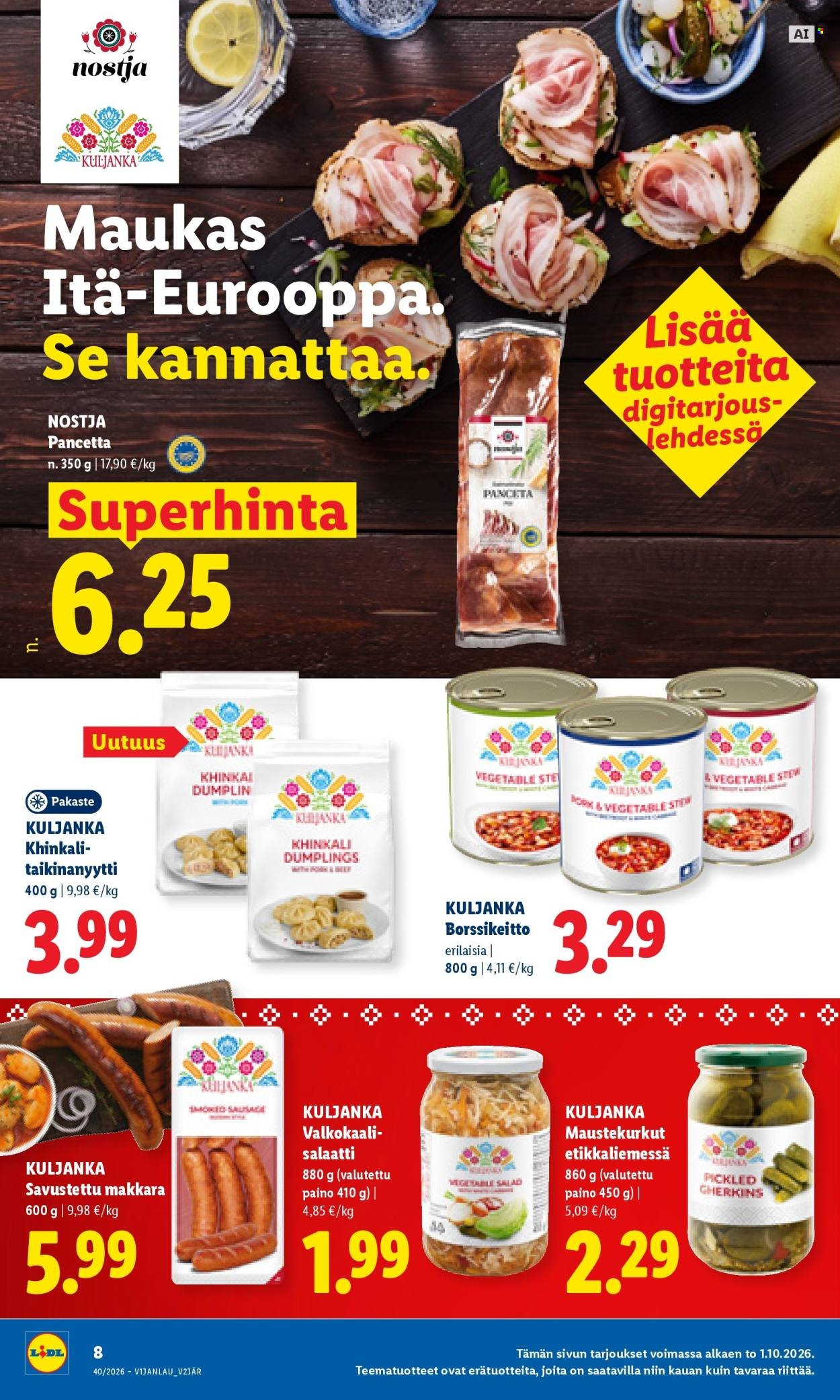 LIDL tarjoukset - Alkaen TO 1.10.2026