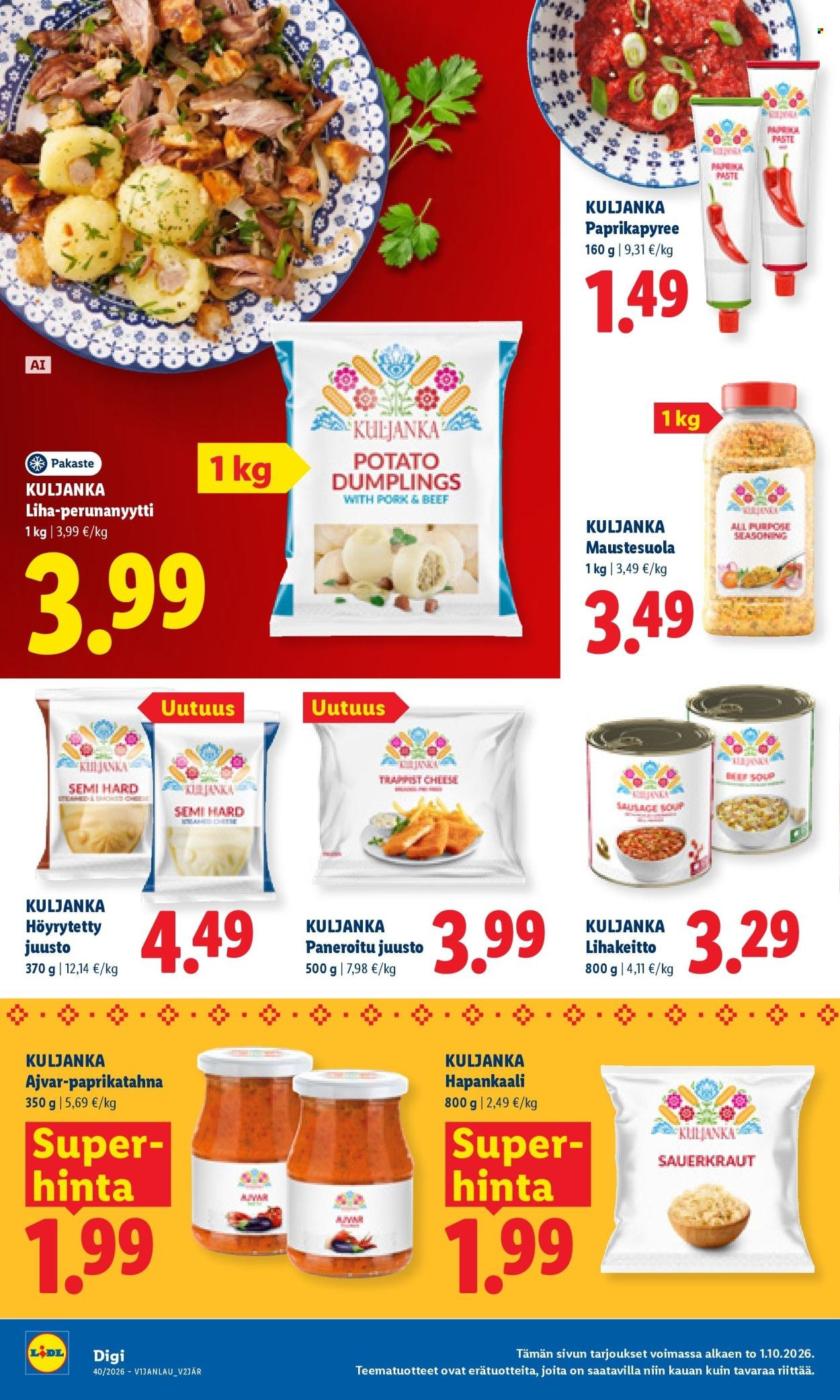 LIDL tarjoukset - Alkaen TO 1.10.2026