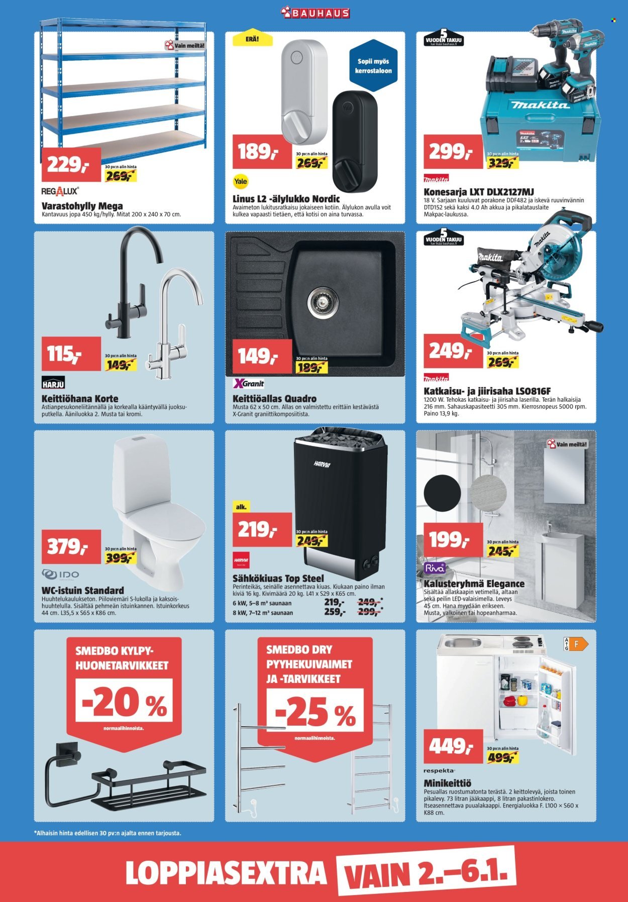 BAUHAUS tarjoukset - Alkaen PE 2.1.2026