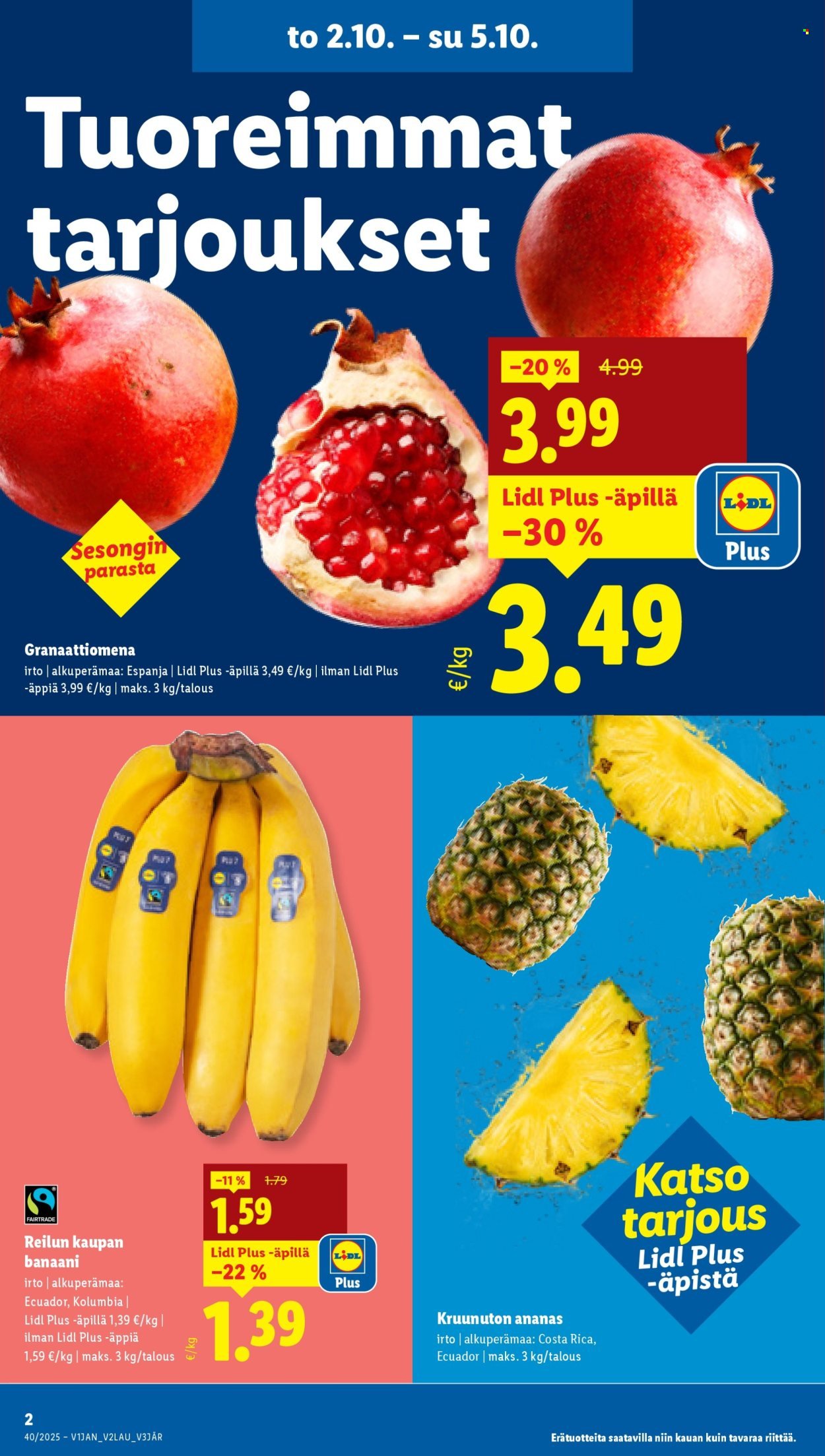 LIDL tarjoukset - Alkaen TO 2.10.2025 (2025-10-02 - 2025-10-08)