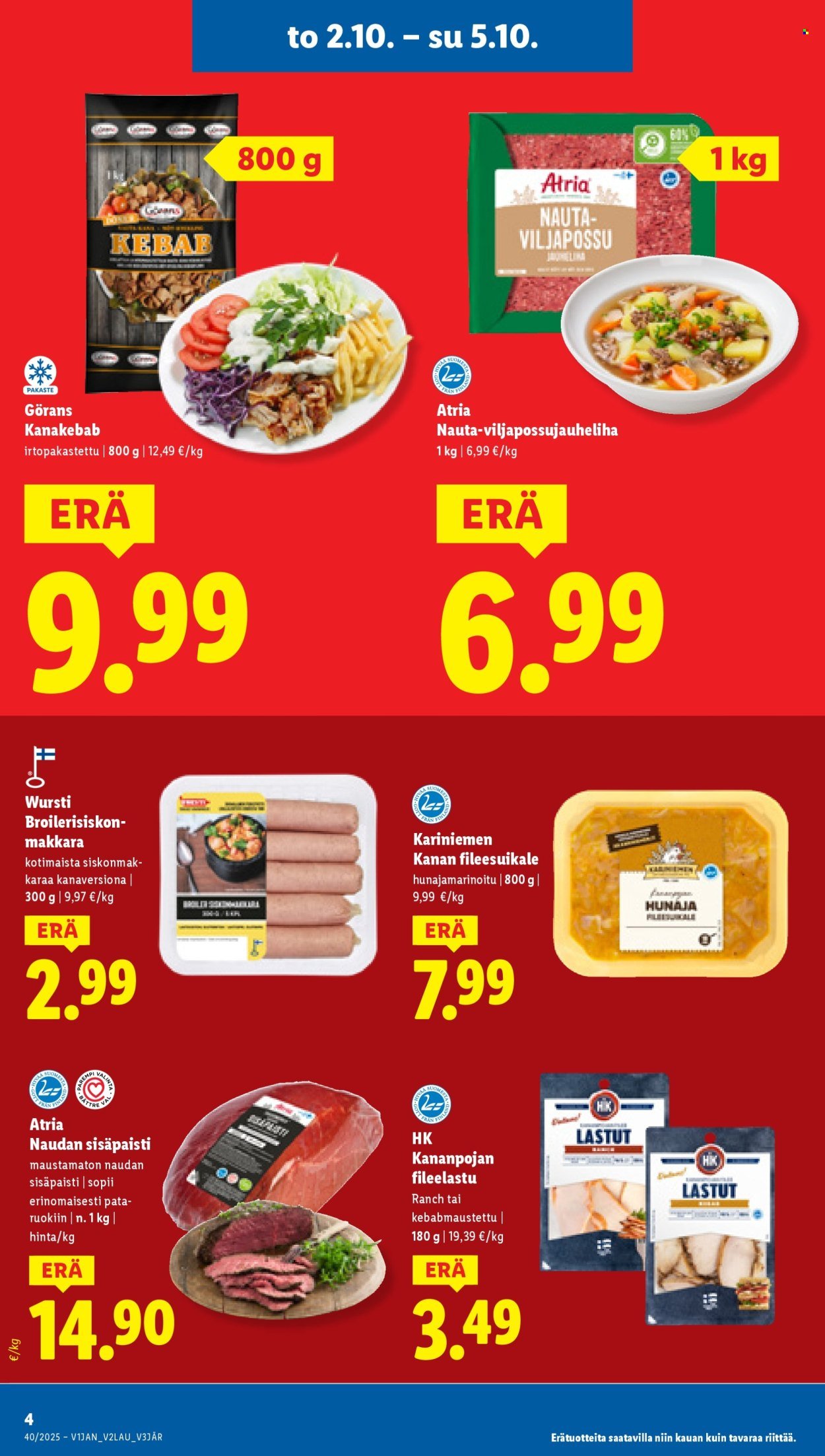 LIDL tarjoukset - Alkaen TO 2.10.2025 (2025-10-02 - 2025-10-08)