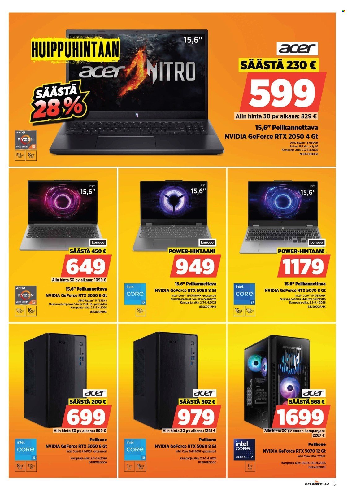POWER tarjoukset - Maaliskuu 2026