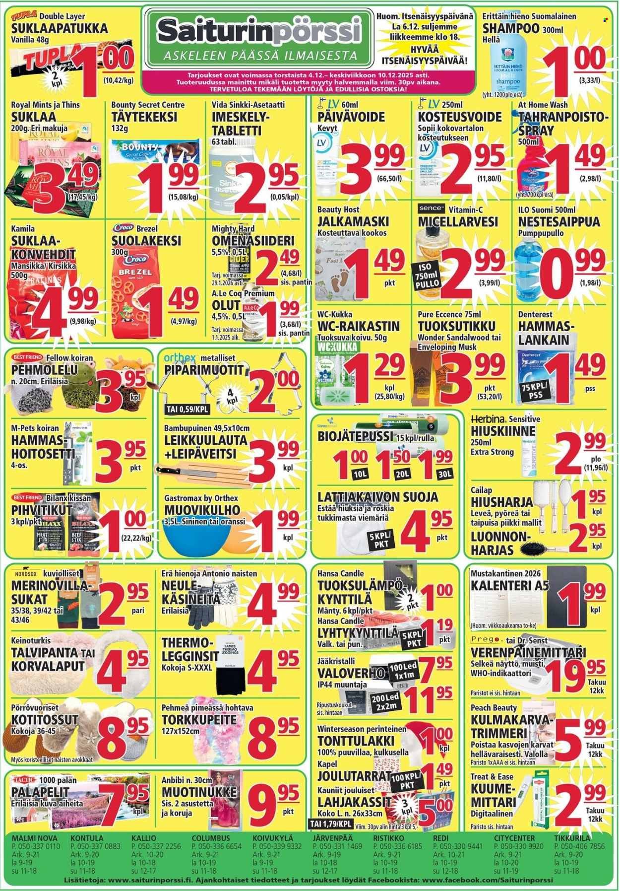 SAITURINPÖRSSI tarjoukset - Alkaen TO 4.12.2025