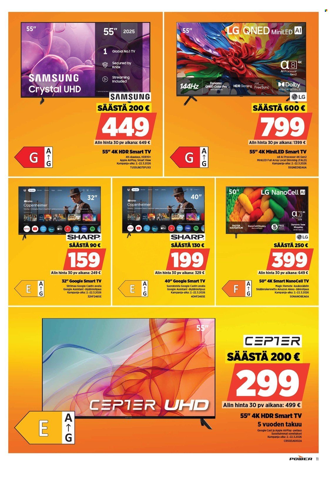 POWER tarjoukset - Maaliskuu 2026