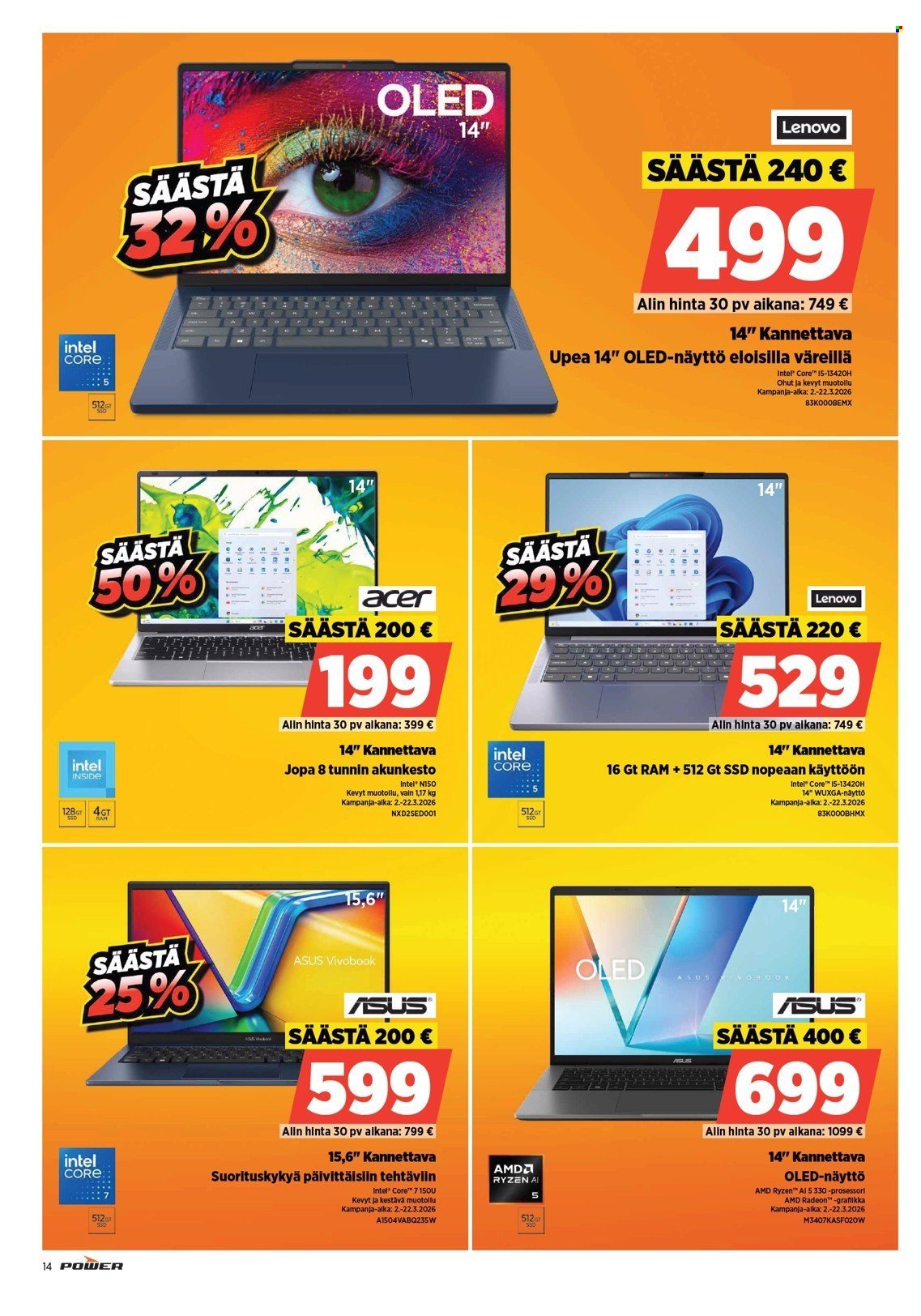 POWER tarjoukset - Maaliskuu 2026