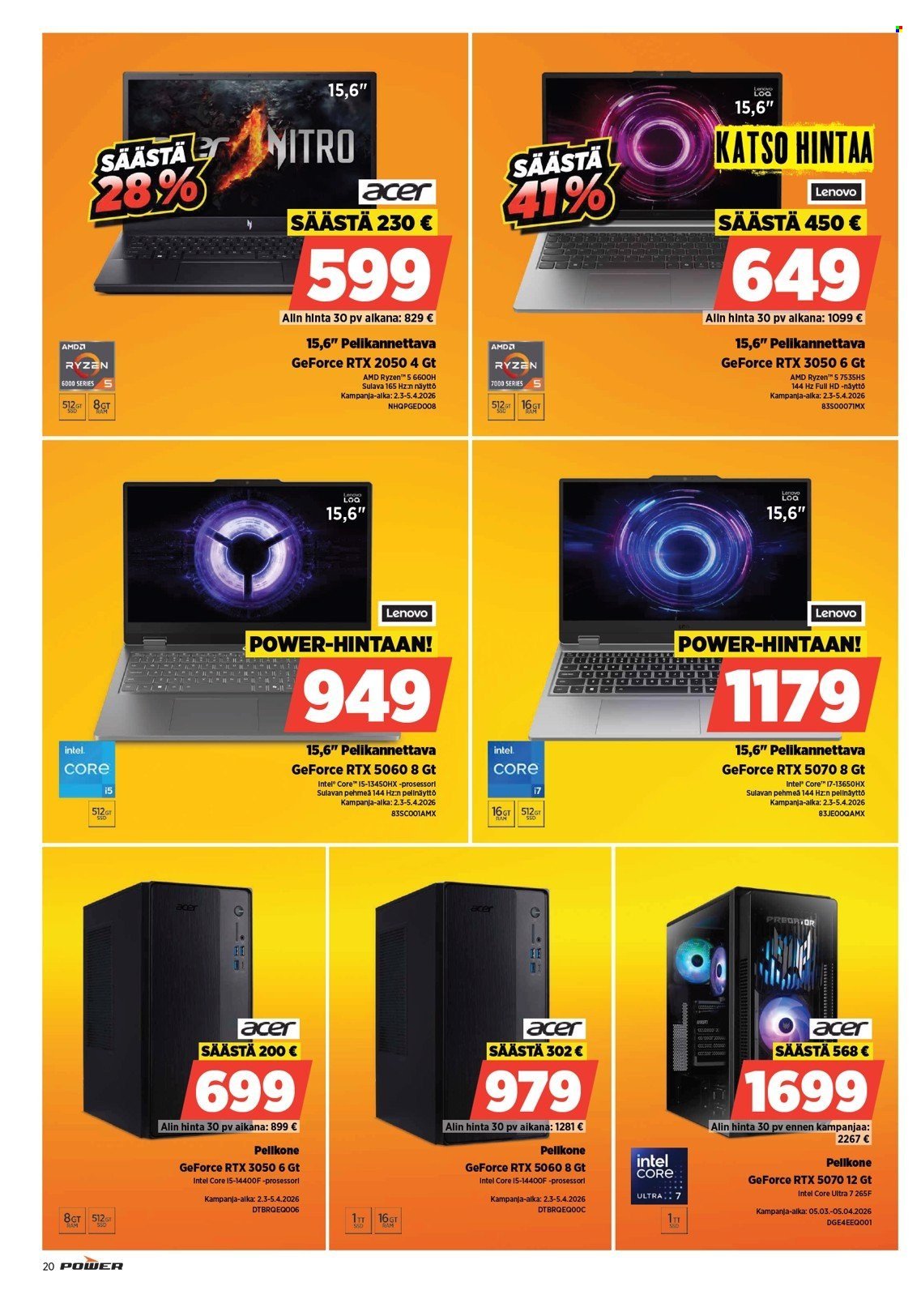 POWER tarjoukset - Maaliskuu 2026