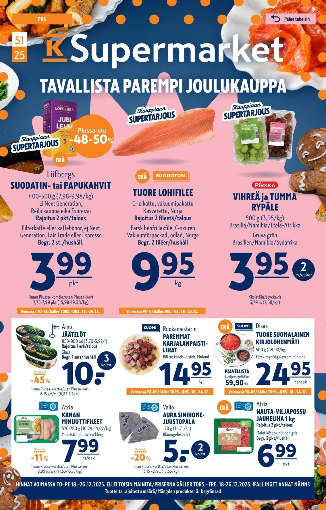 K-SUPERMARKET tarjoukset - Tavallista parempi joulukauppa
