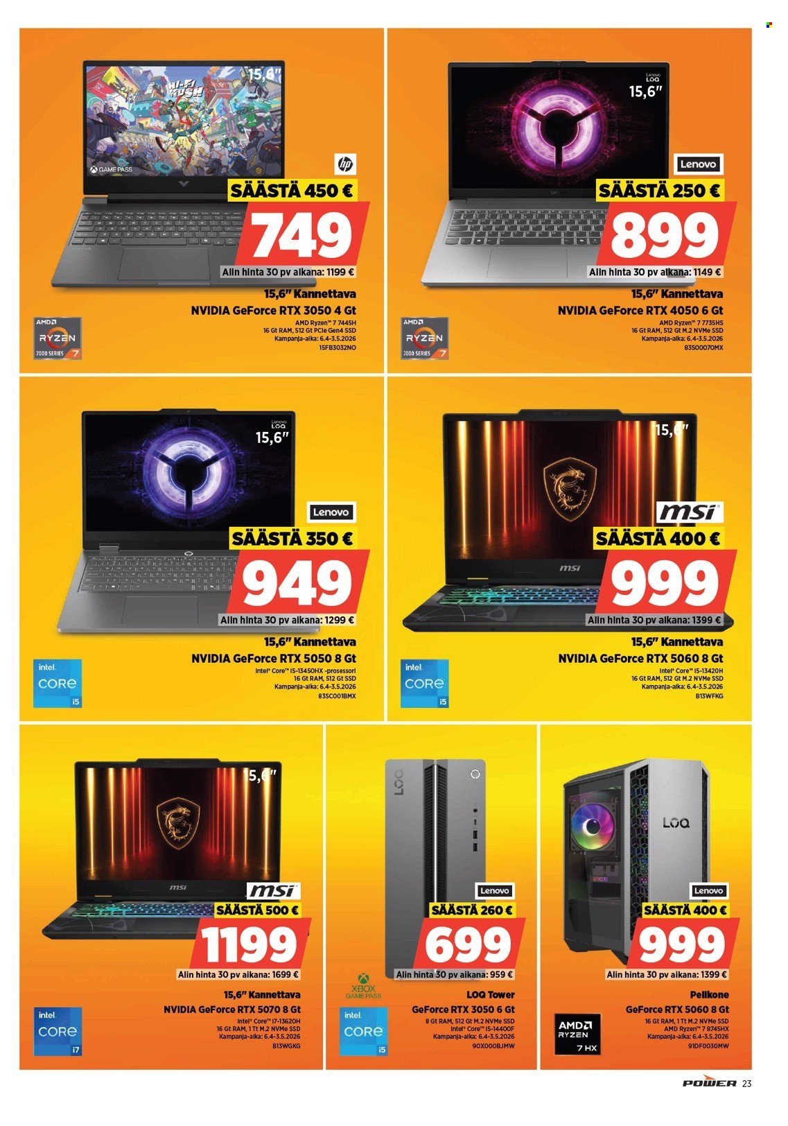 POWER tarjoukset - Huhtikuu 2026