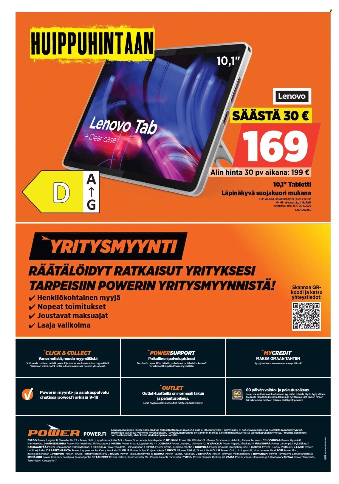 POWER tarjoukset - Huhtikuu 2026