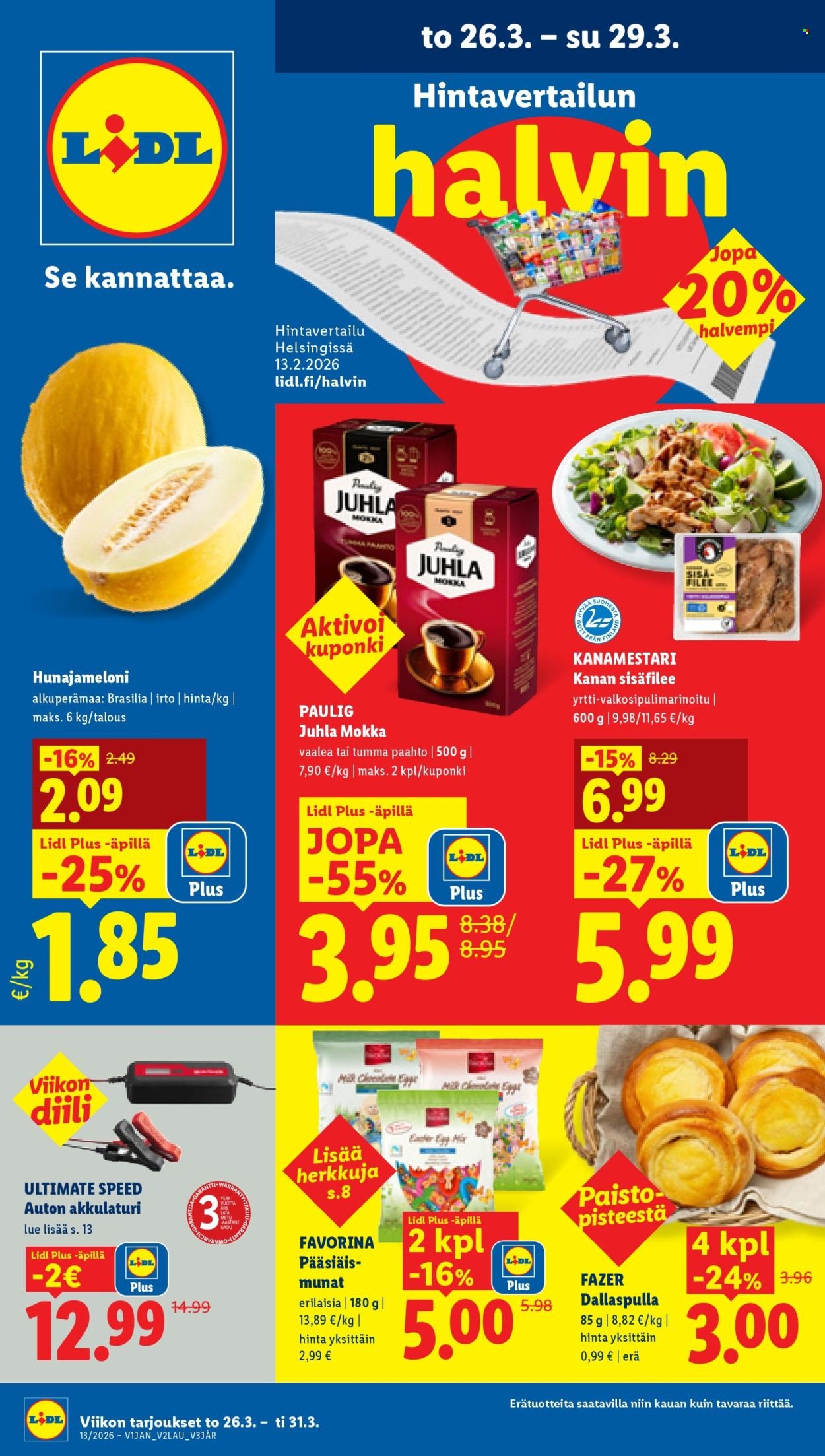 LIDL tarjoukset - Alkaen TO 26.3.2026