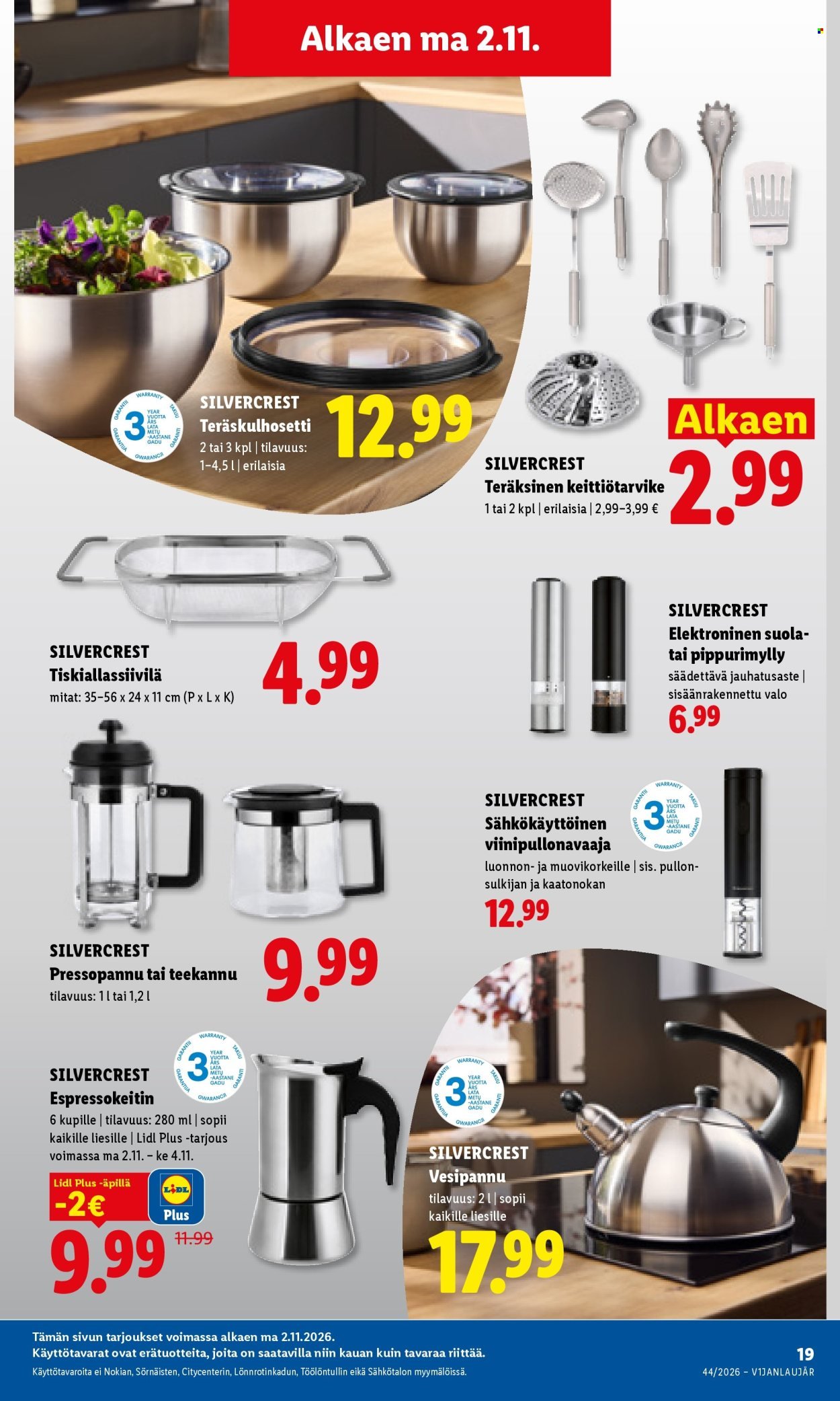 LIDL tarjoukset - Alkaen MA 2.11.2026