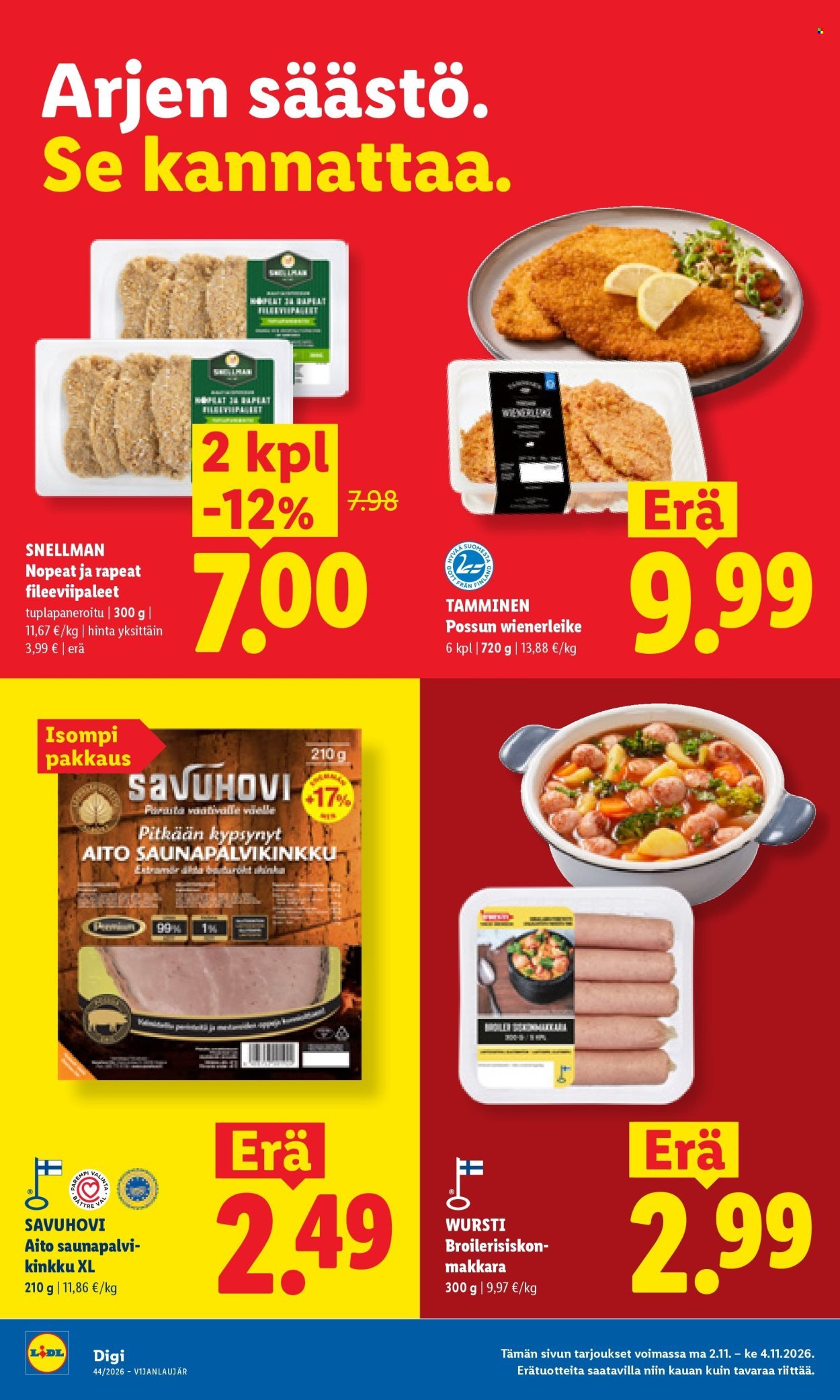 LIDL tarjoukset - Alkaen MA 2.11.2026