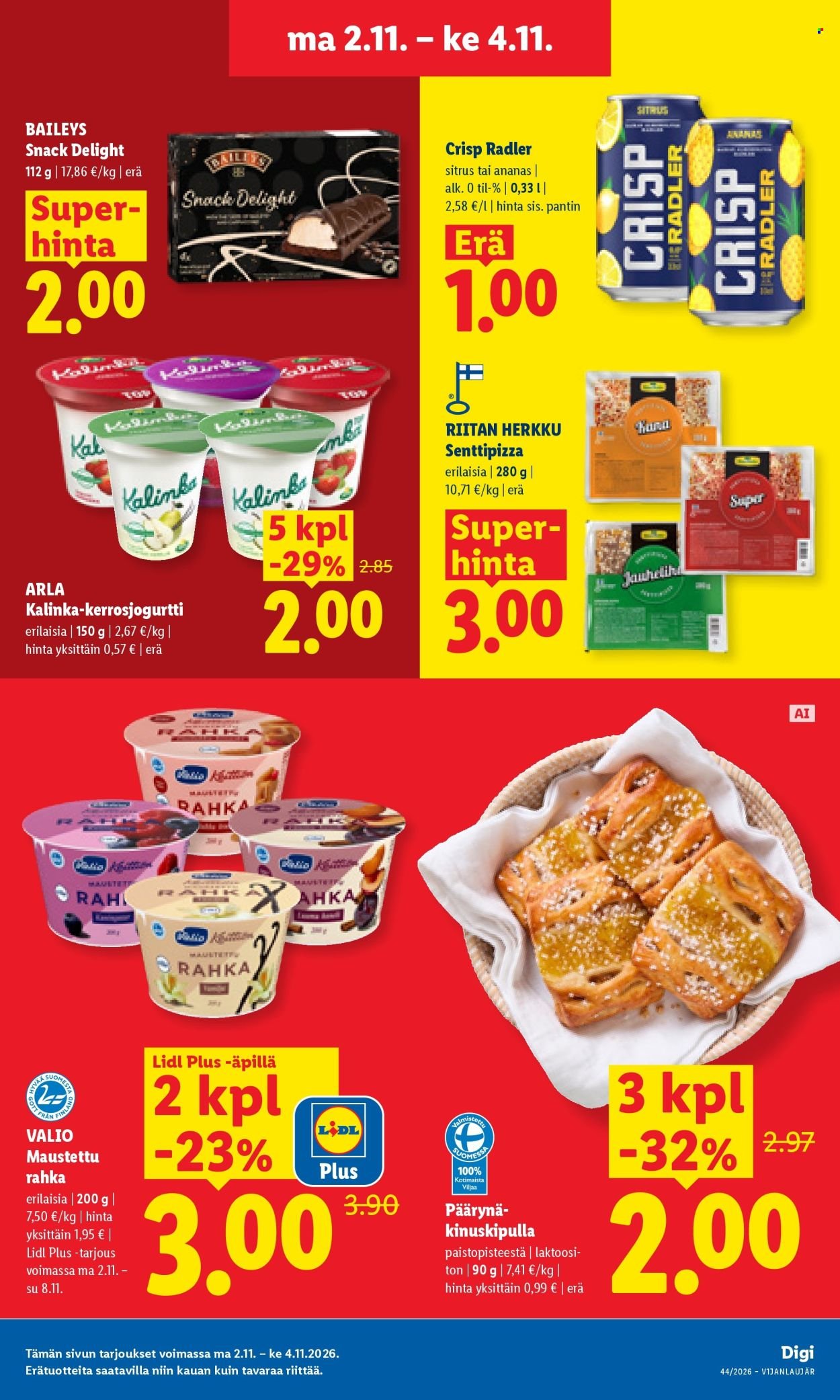 LIDL tarjoukset - Alkaen MA 2.11.2026