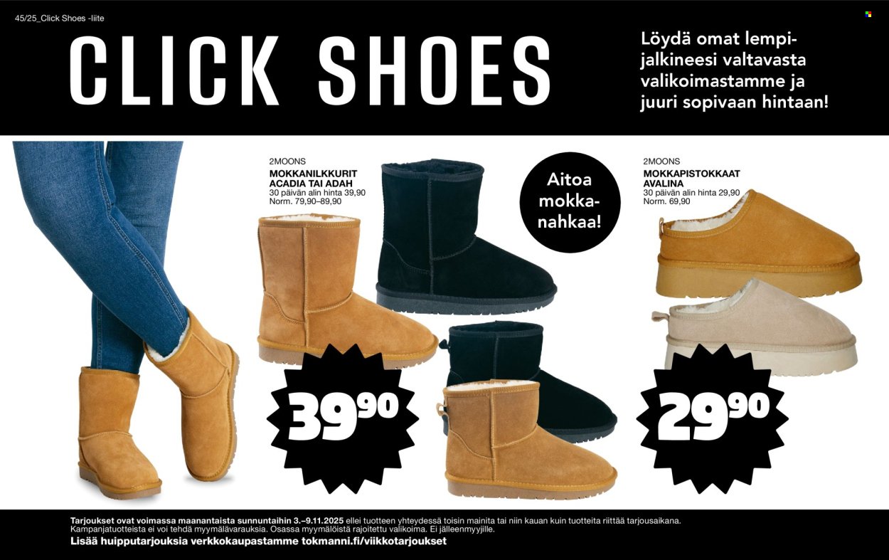 TOKMANNI tarjoukset - Click Shoes -liite (2025-11-03 - 2025-11-09)