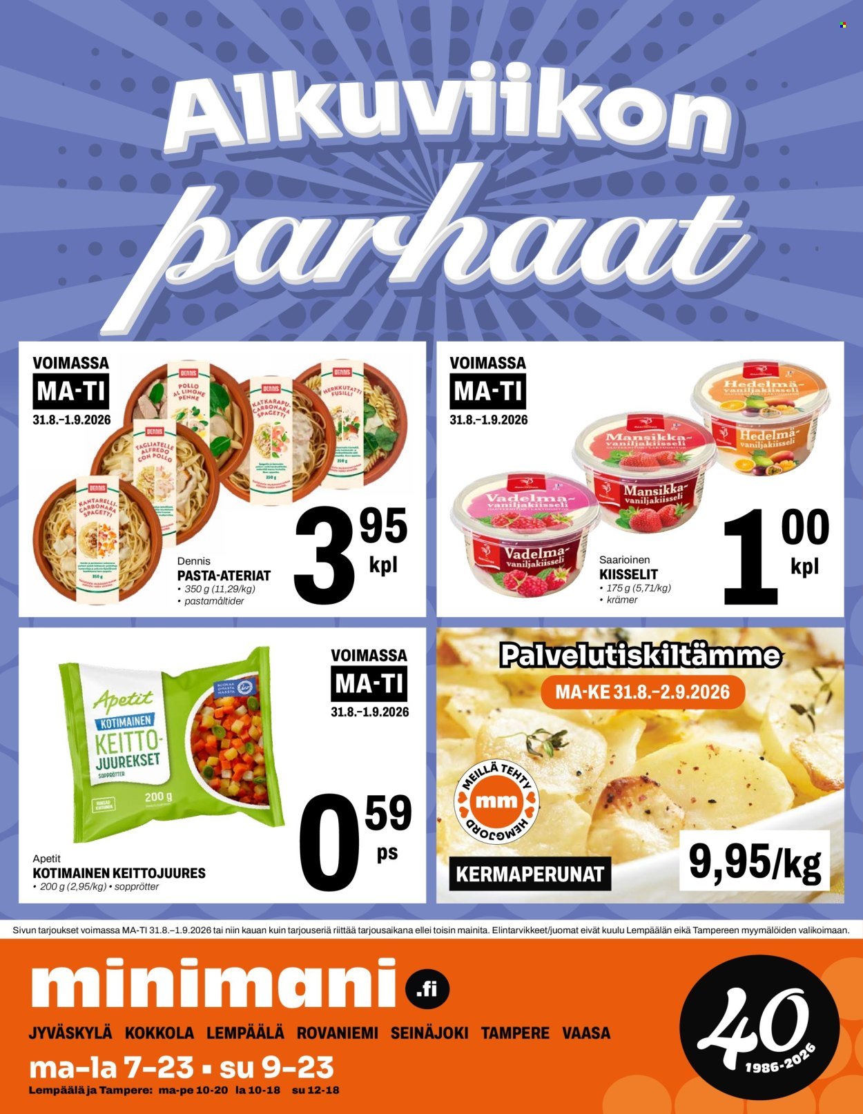 MINIMANI tarjoukset - Alkaen KE 26.8.2026