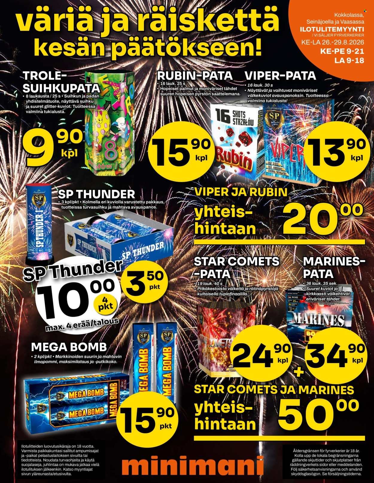 MINIMANI tarjoukset - Alkaen KE 26.8.2026