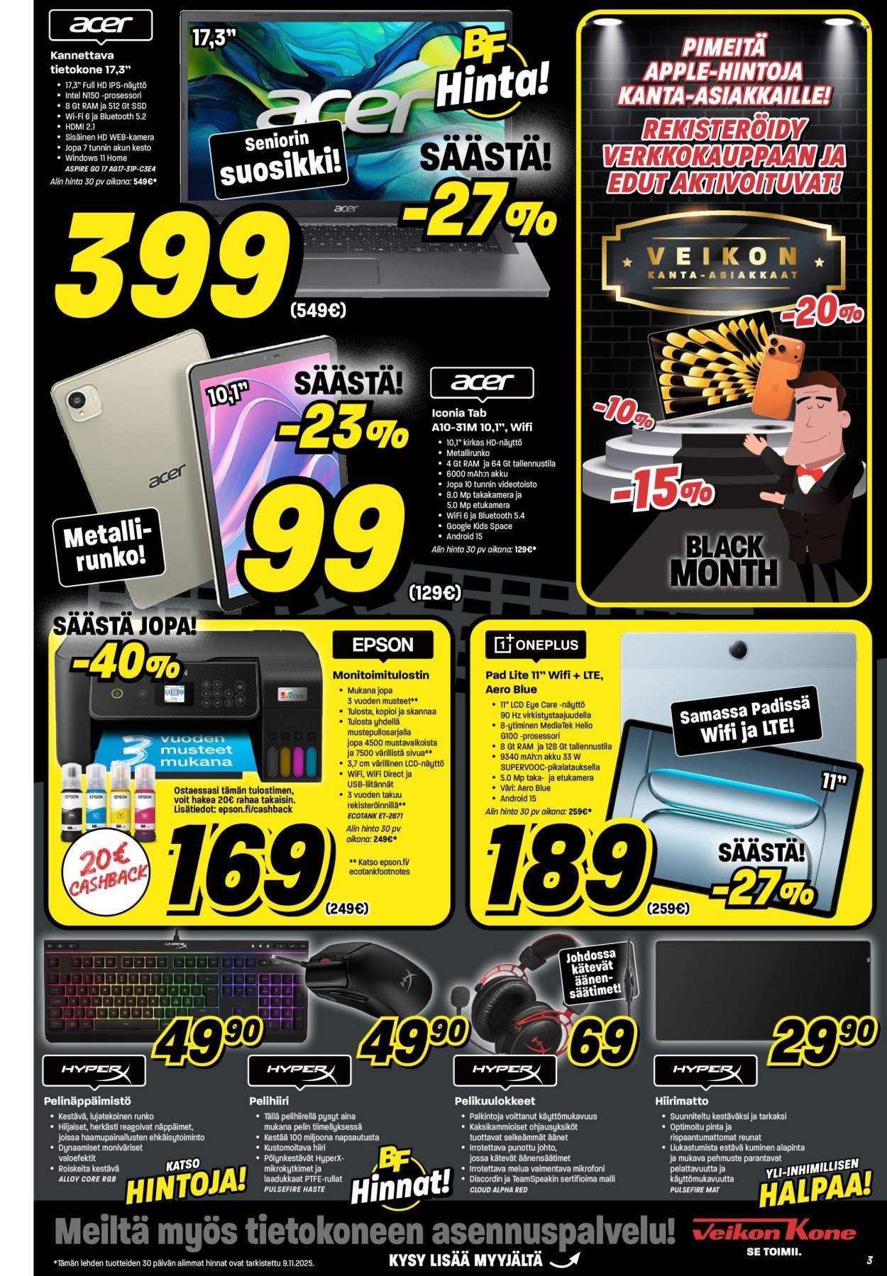 VEIKON KONE tarjoukset - Alkaen MA 10.11.2025 (2025-11-10 - 2025-11-16)