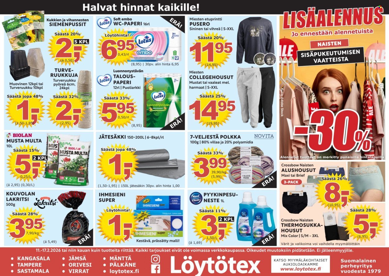 LÖYTÖTEX tarjoukset - Alkaen KE 11.2.2026