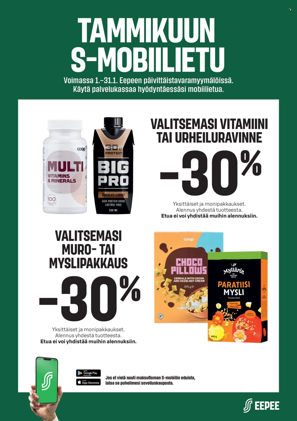 S-MARKET tarjoukset - S-mobiiliedut tammikuussa