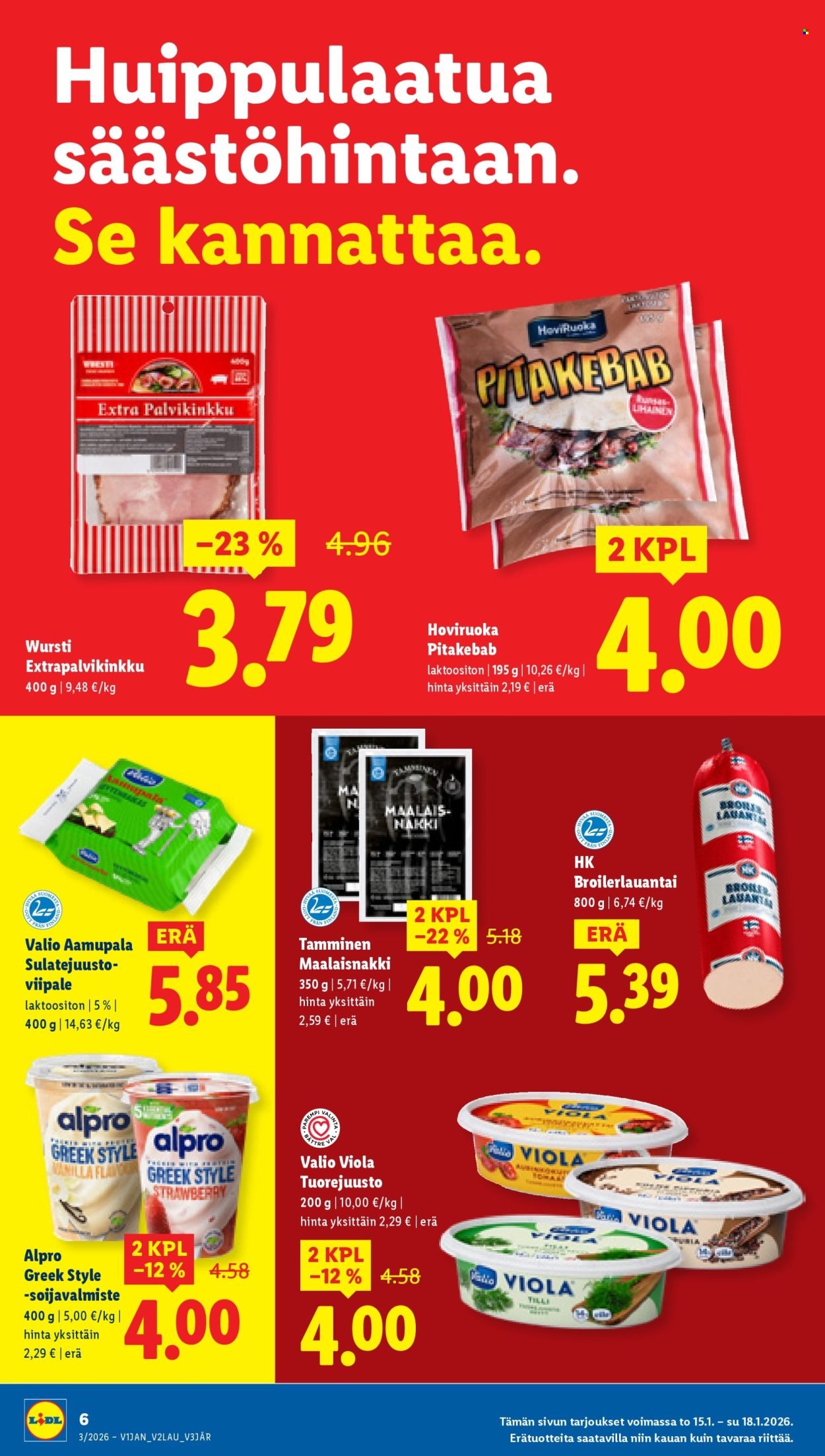 LIDL tarjoukset - Alkaen TO 15.1.2026