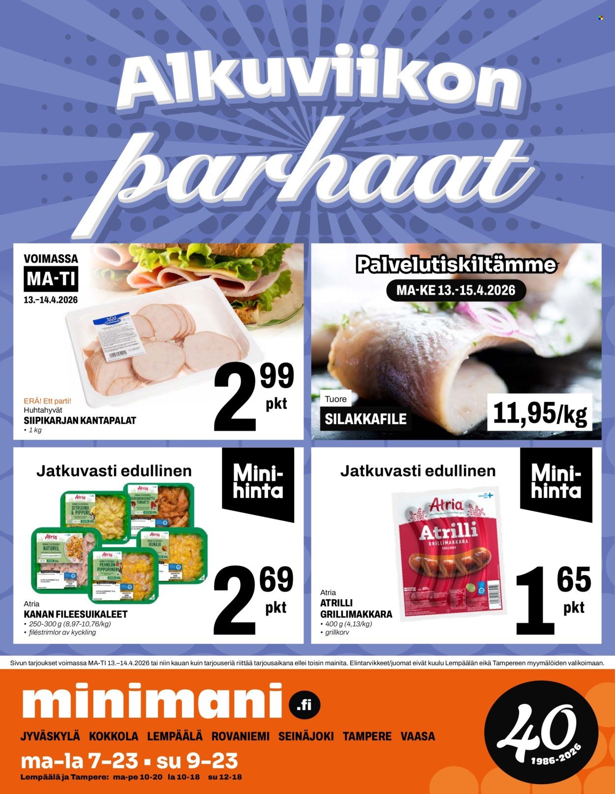 MINIMANI tarjoukset - Alkaen KE 8.4.2026
