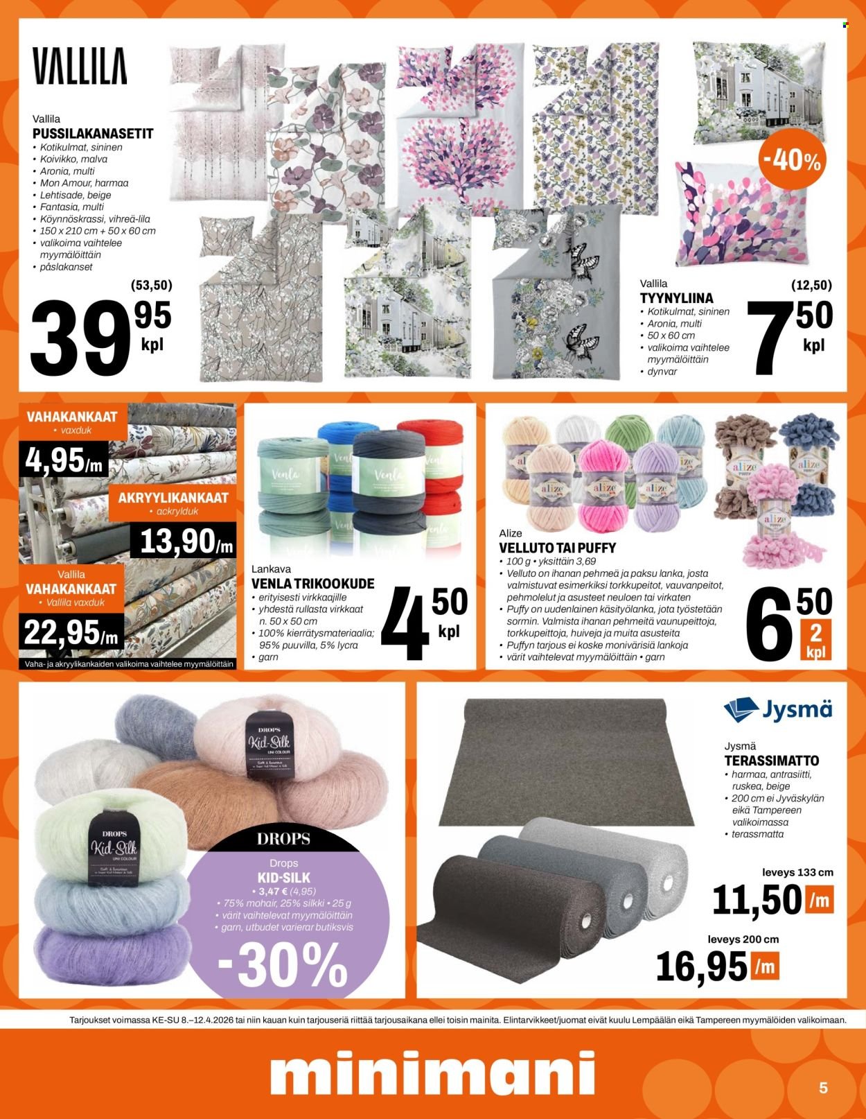 MINIMANI tarjoukset - Alkaen KE 8.4.2026