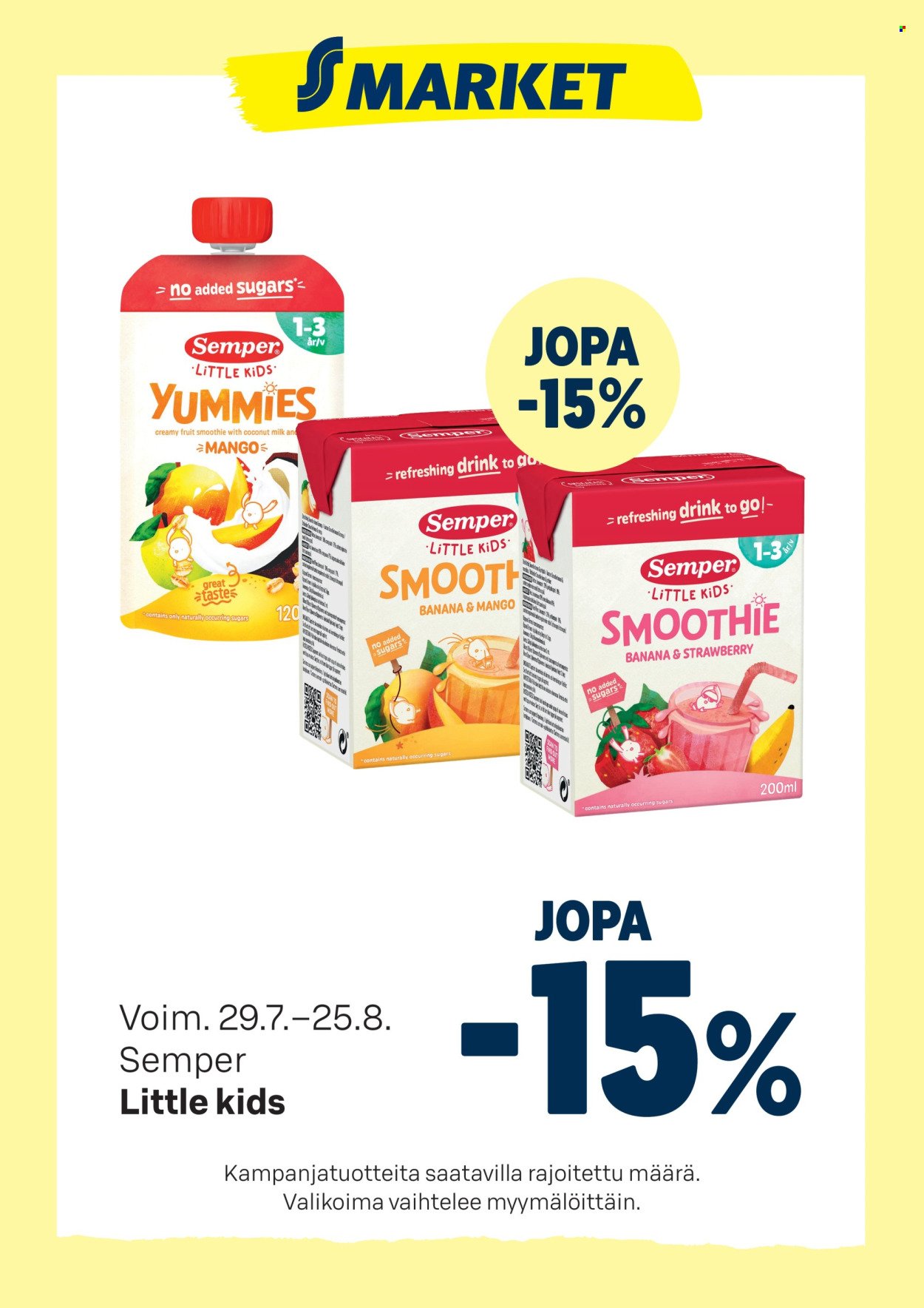 S-MARKET tarjoukset - Semper little kids