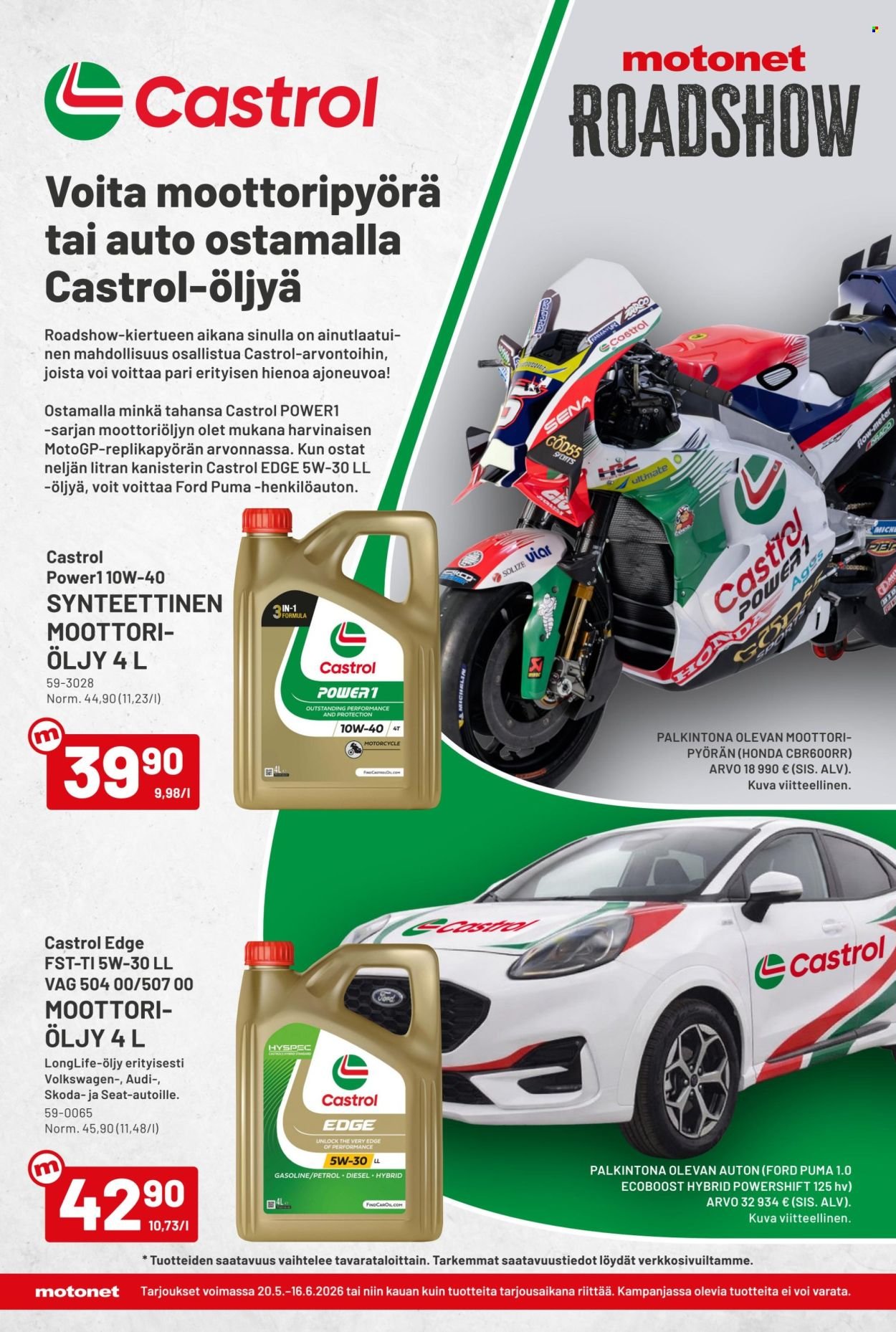 MOTONET tarjoukset - Roadshow
