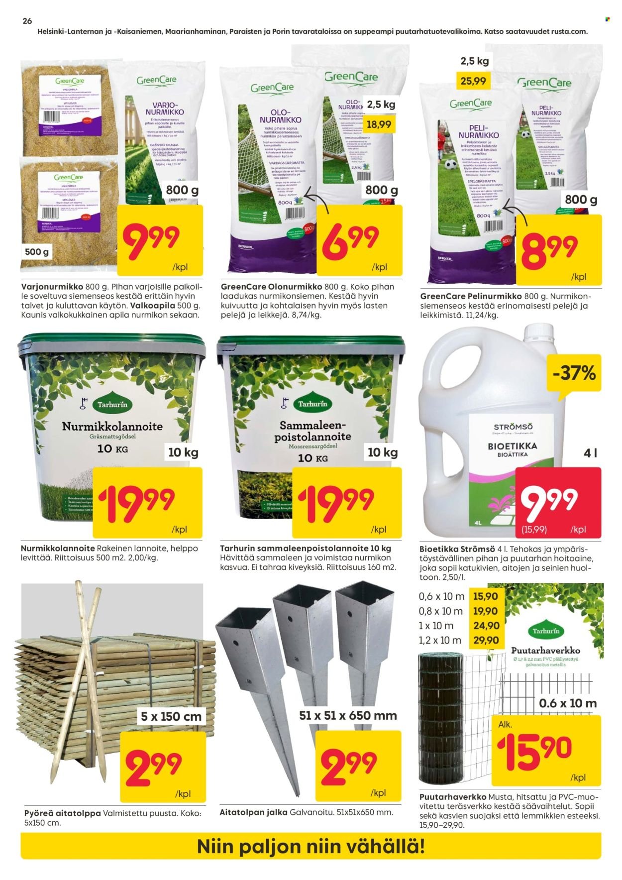 RUSTA tarjoukset - Alkaen MA 20.4.2026