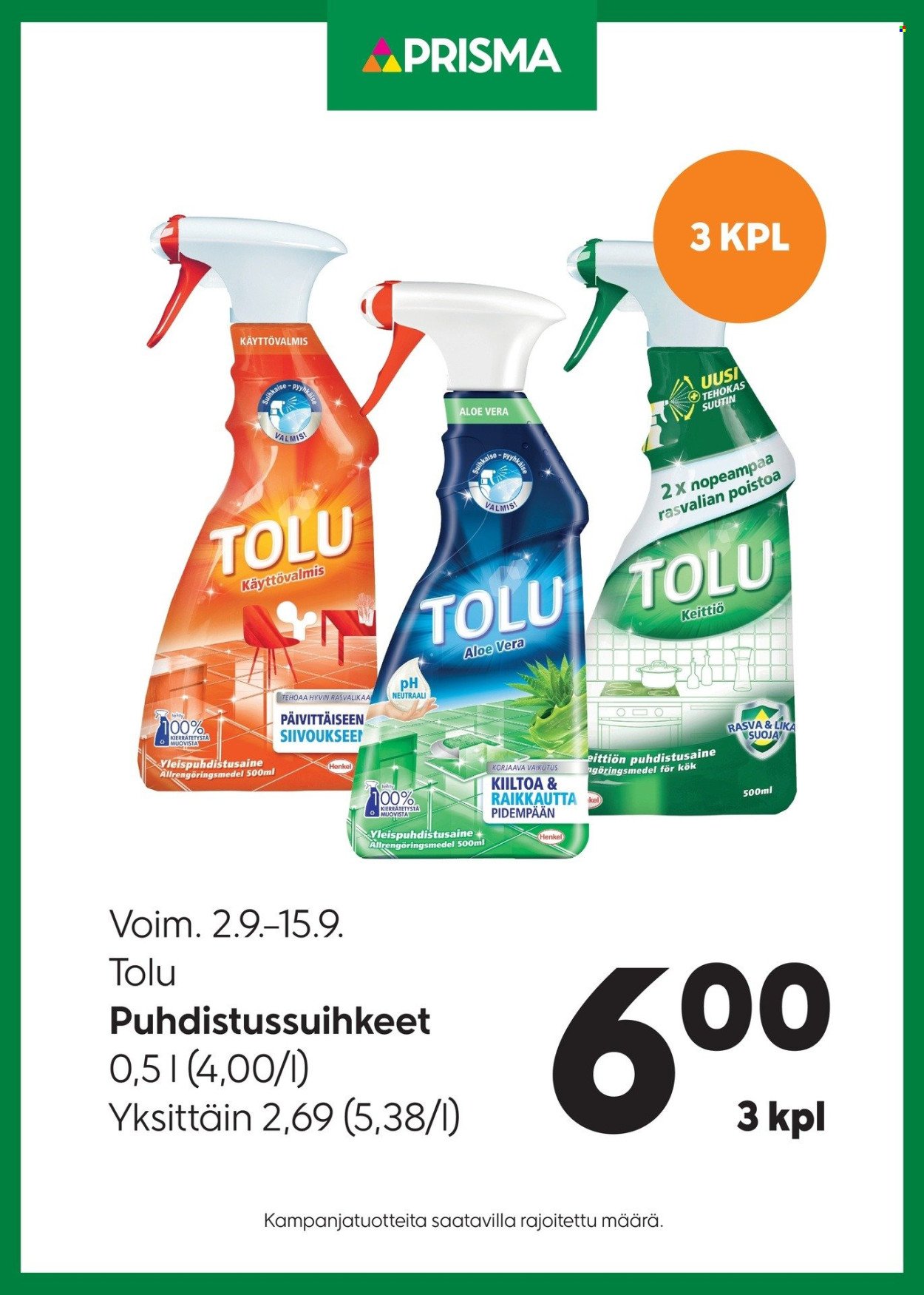 PRISMA tarjoukset - Alkaen KE 2.9.2026